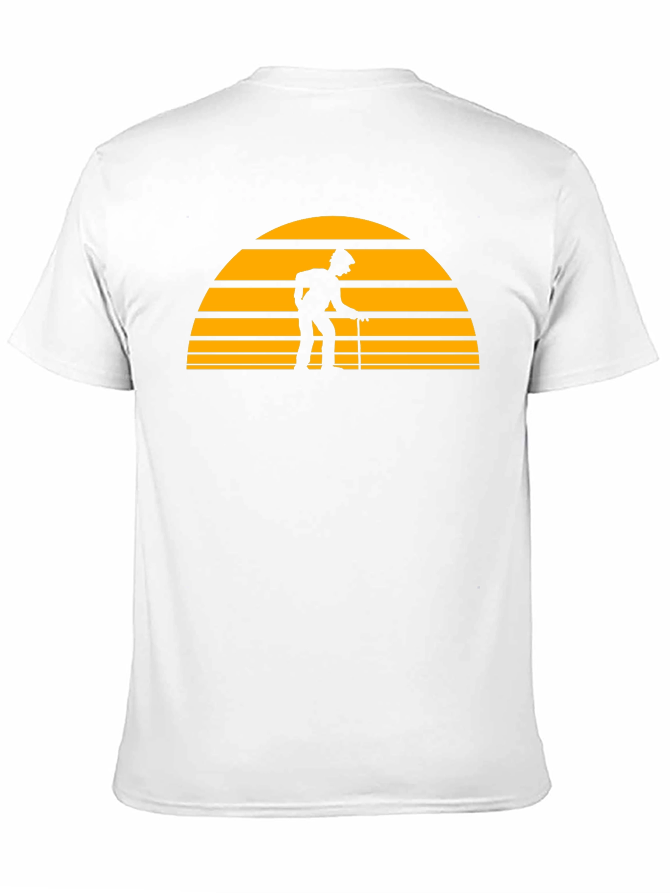 Retro Sunset Grandpa T-Shirt - Black