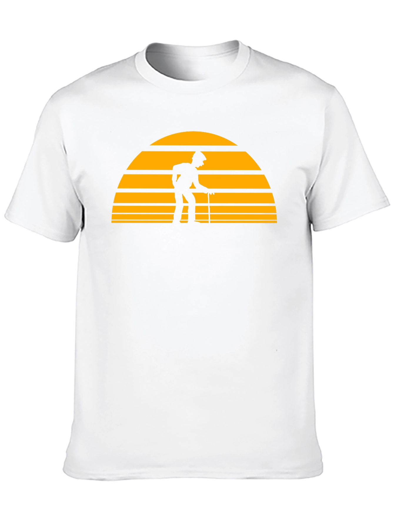 Retro Sunset Grandpa T-Shirt - Black