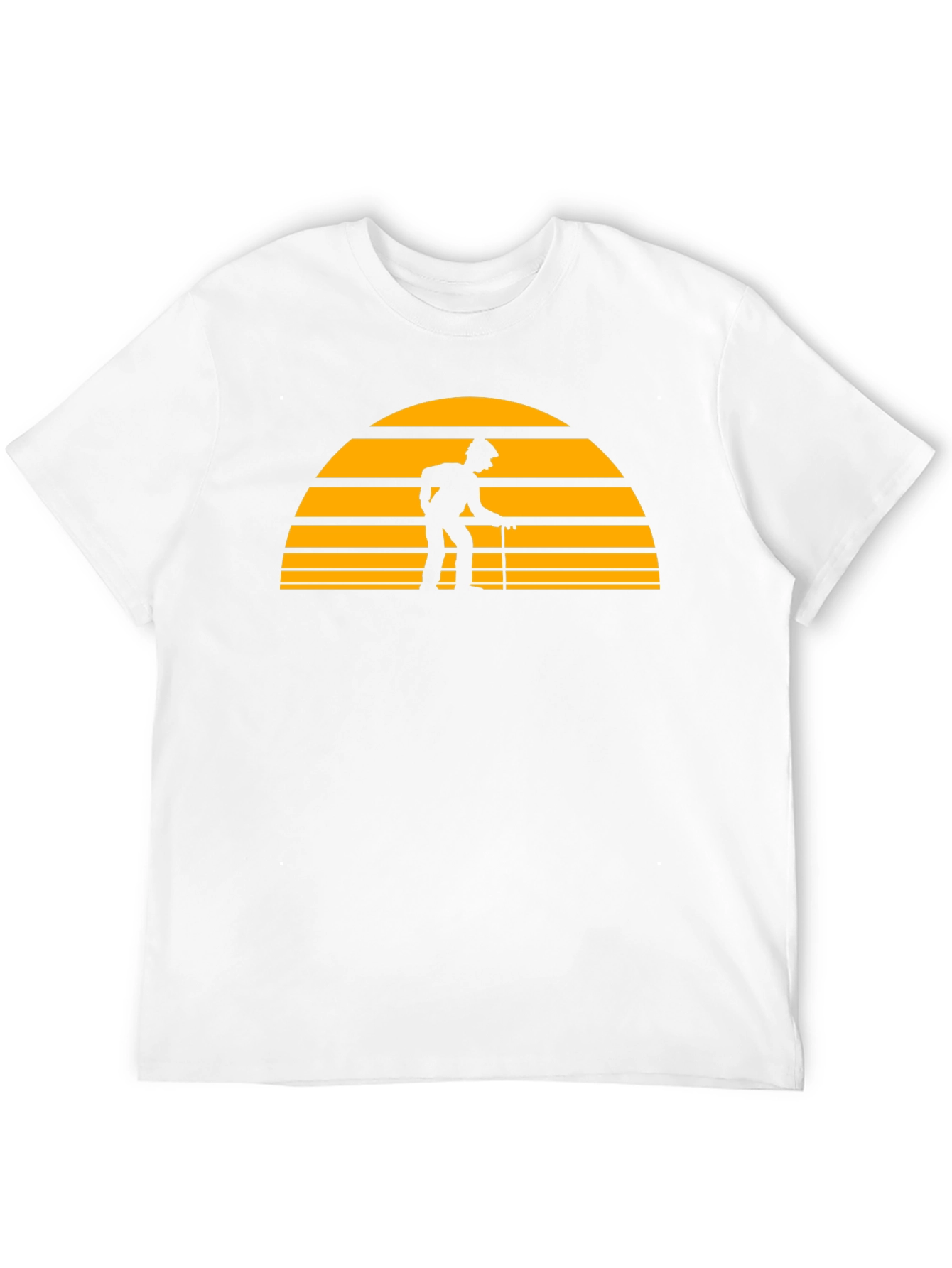 Retro Sunset Grandpa T-Shirt - Black