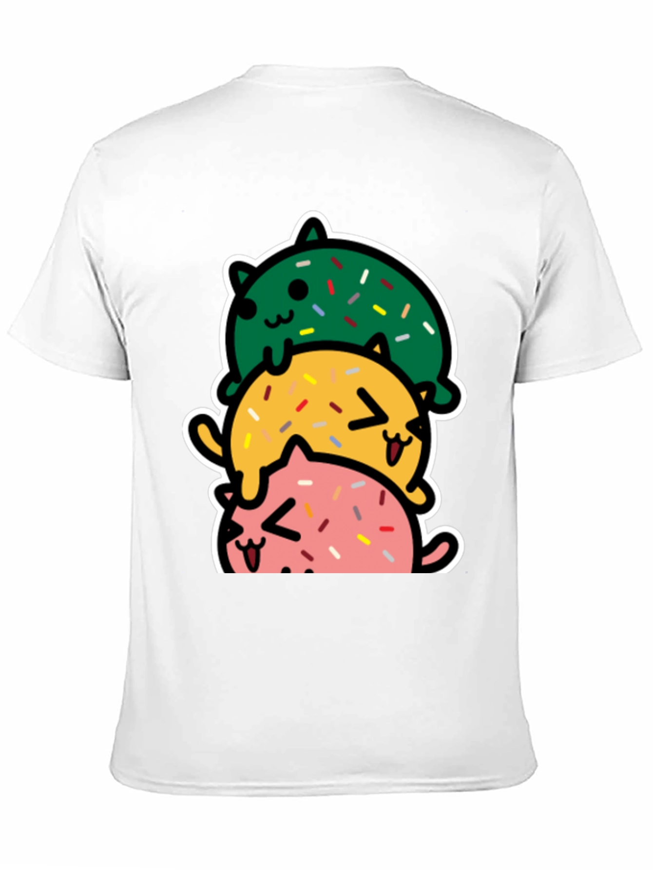 Cute Stacked Cats Donut T-Shirt