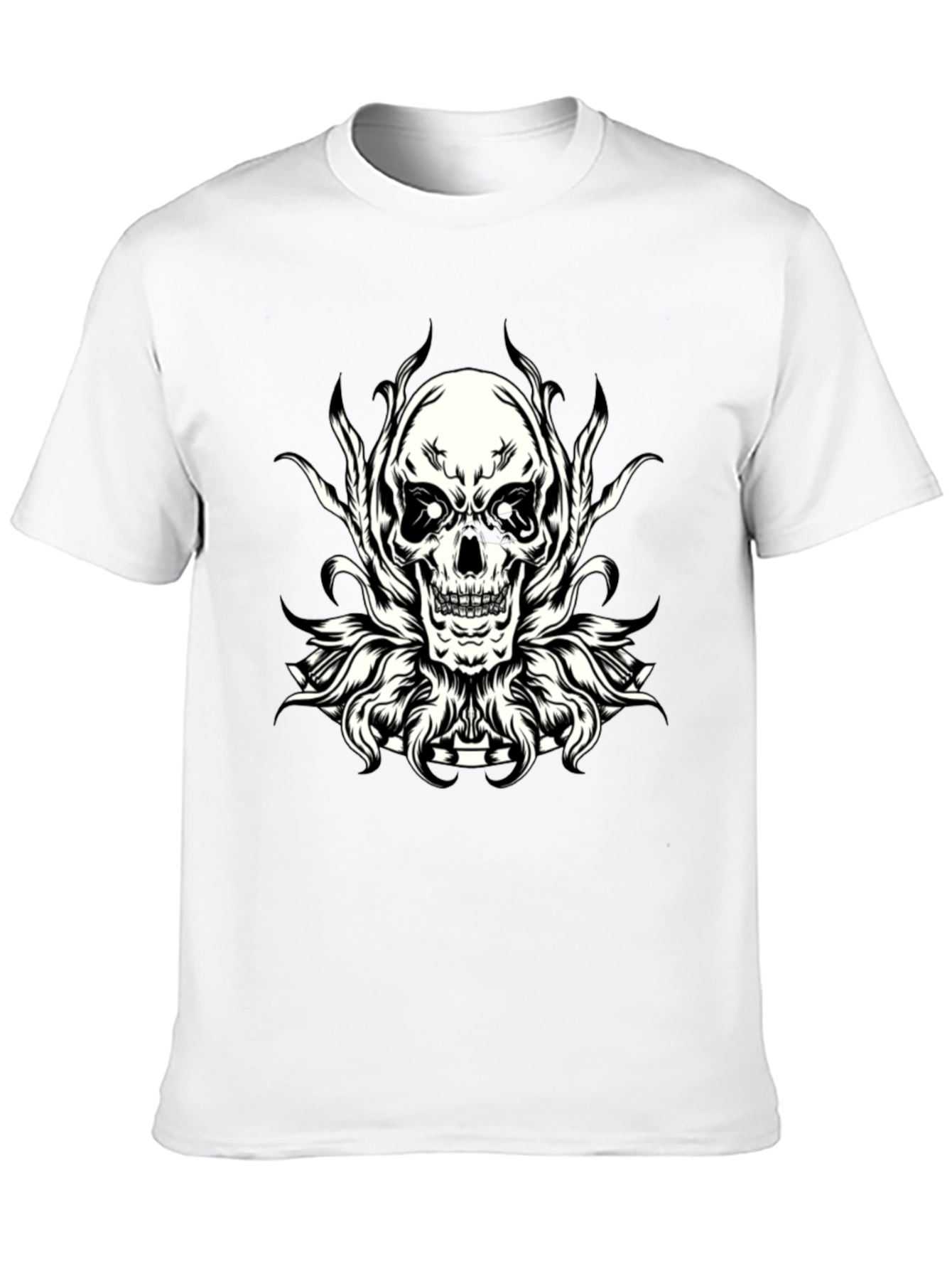 Skull Graphic Print Black T-Shirt