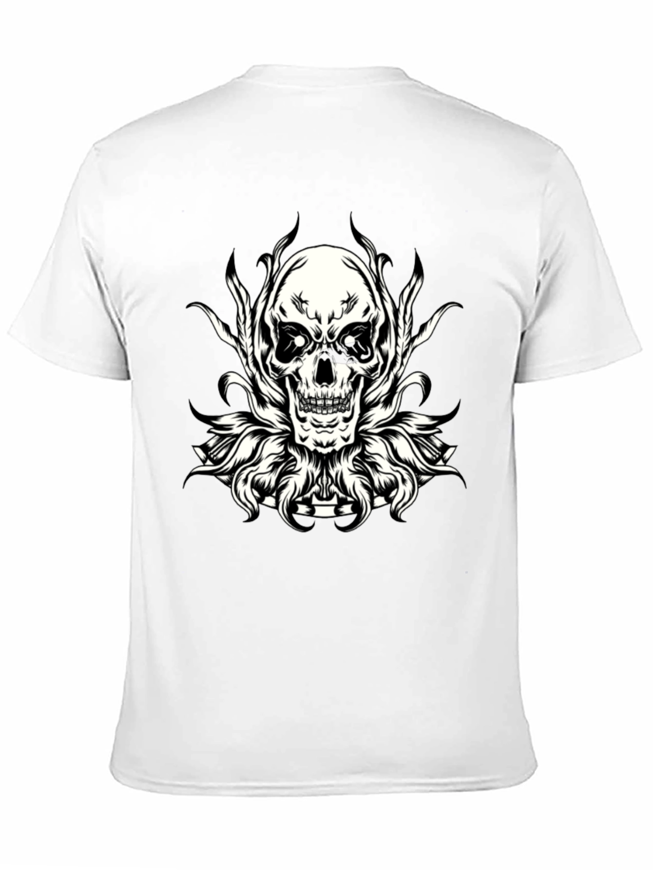 Skull Graphic Print Black T-Shirt