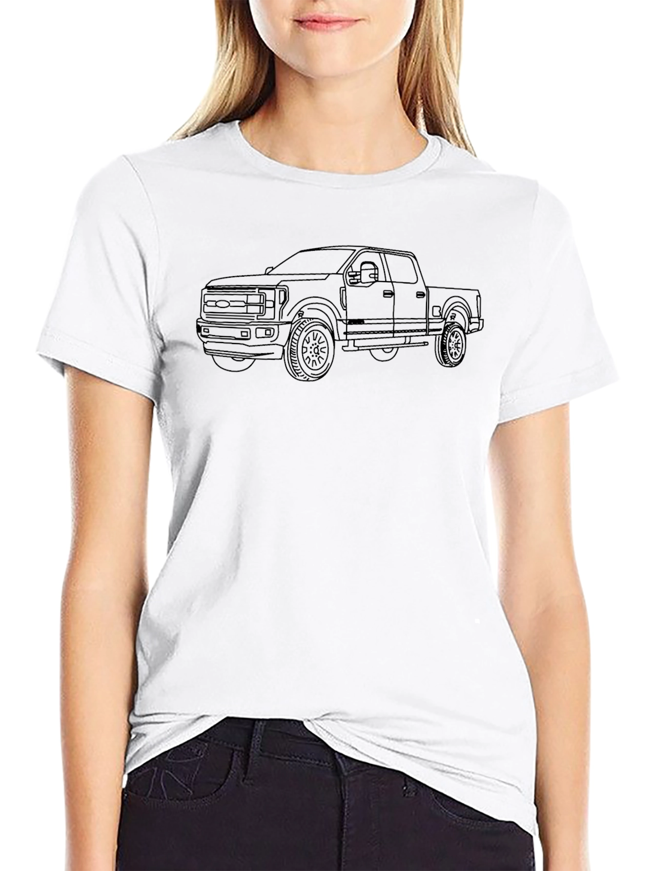 Truck Outline Graphic T-Shirt