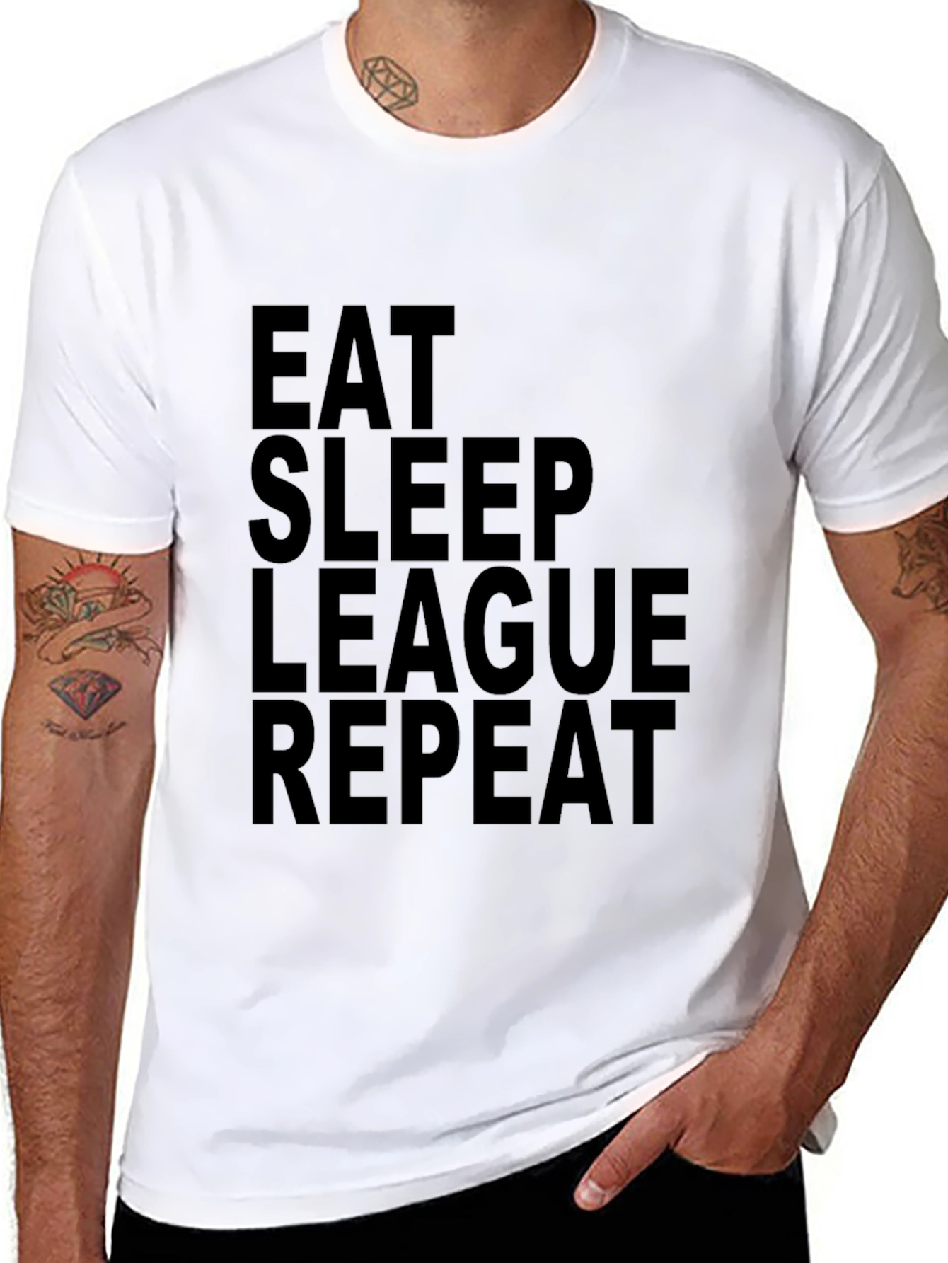 Eat Sleep League Repeat T-Shirt - Gamer Apparel