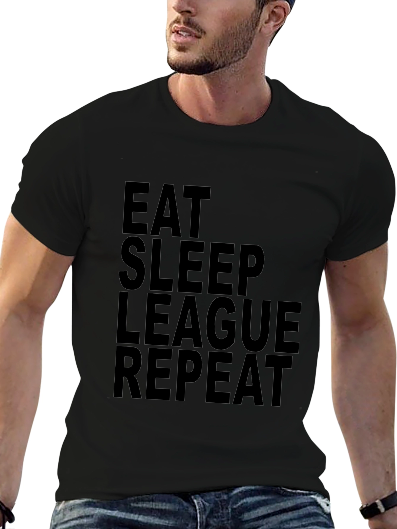Eat Sleep League Repeat T-Shirt - Gamer Apparel