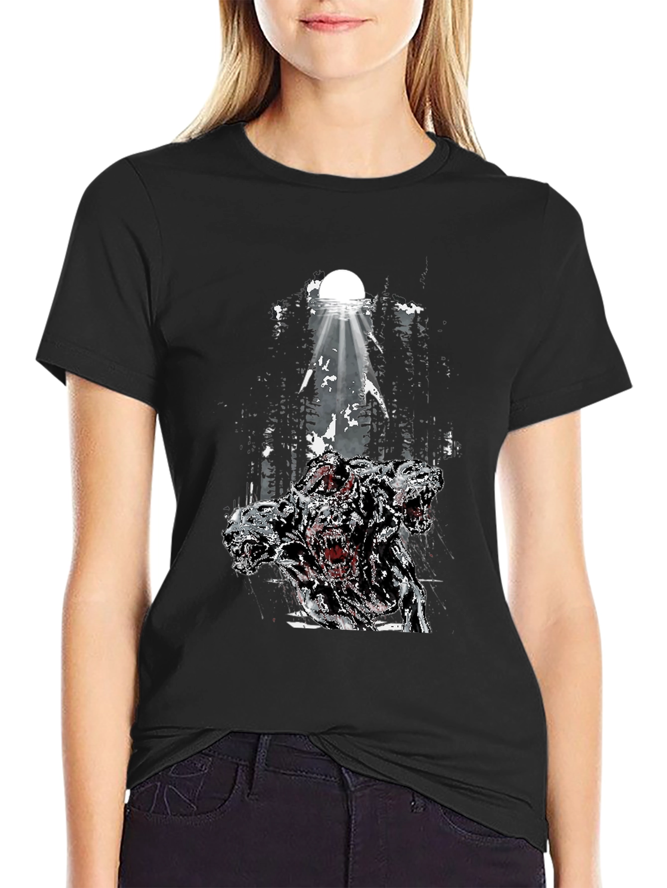 Three-Headed Dog Graphic T-Shirt