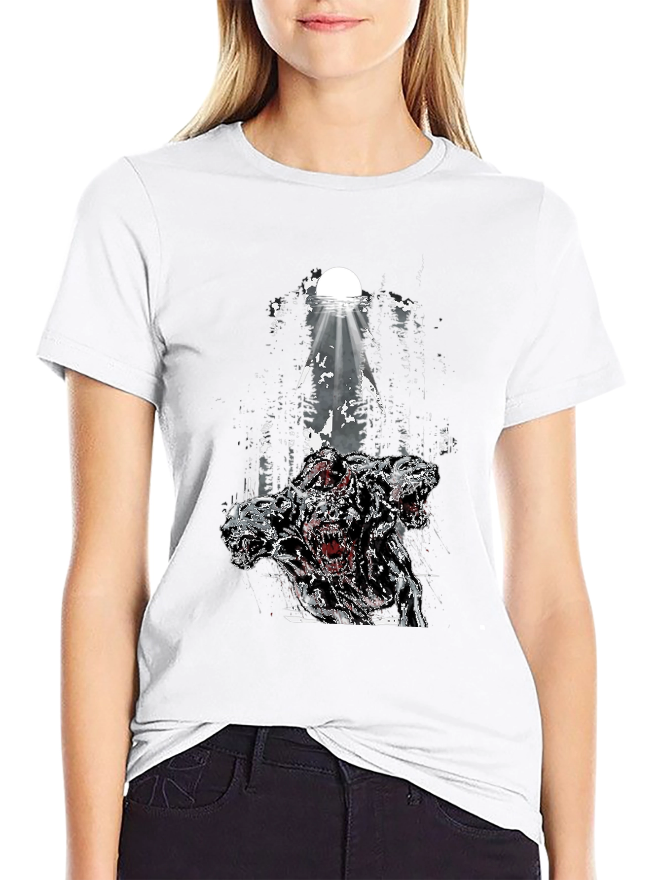 Three-Headed Dog Graphic T-Shirt