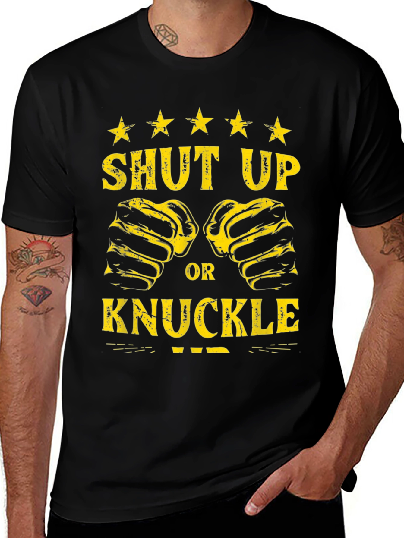 Shut Up or Knuckle Up Graphic Tee