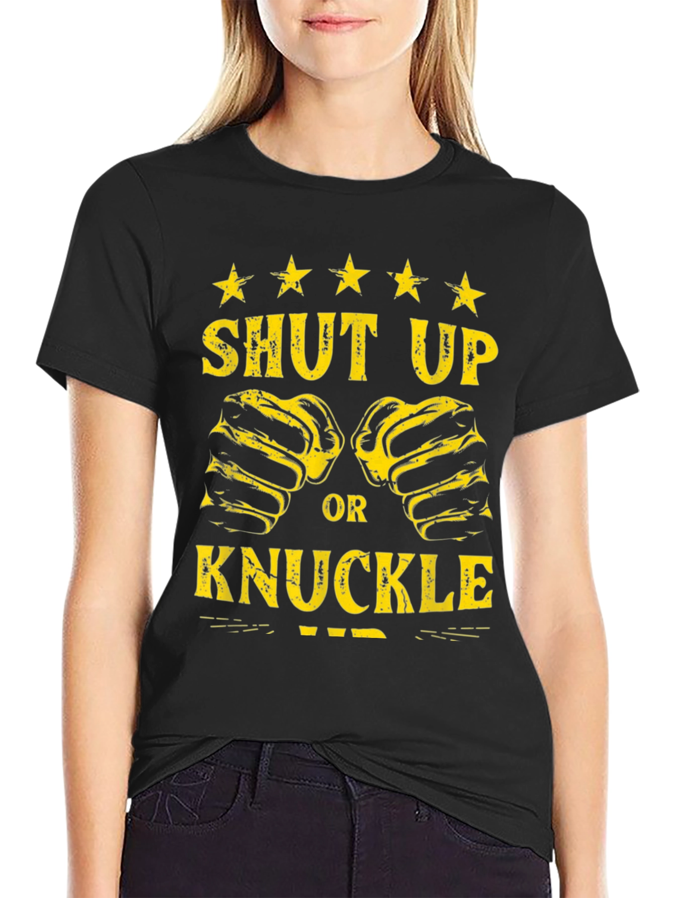 Shut Up or Knuckle Up Graphic Tee