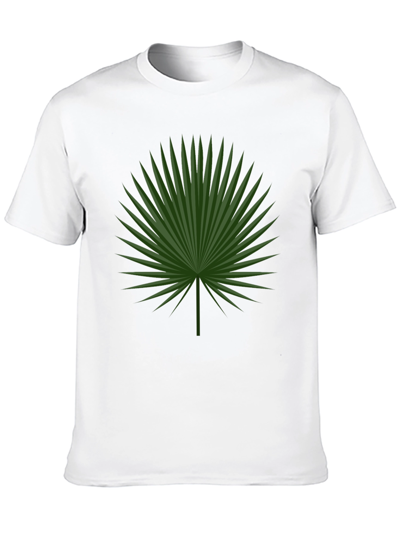 Tropical Palm Leaf Graphic Tee - Black