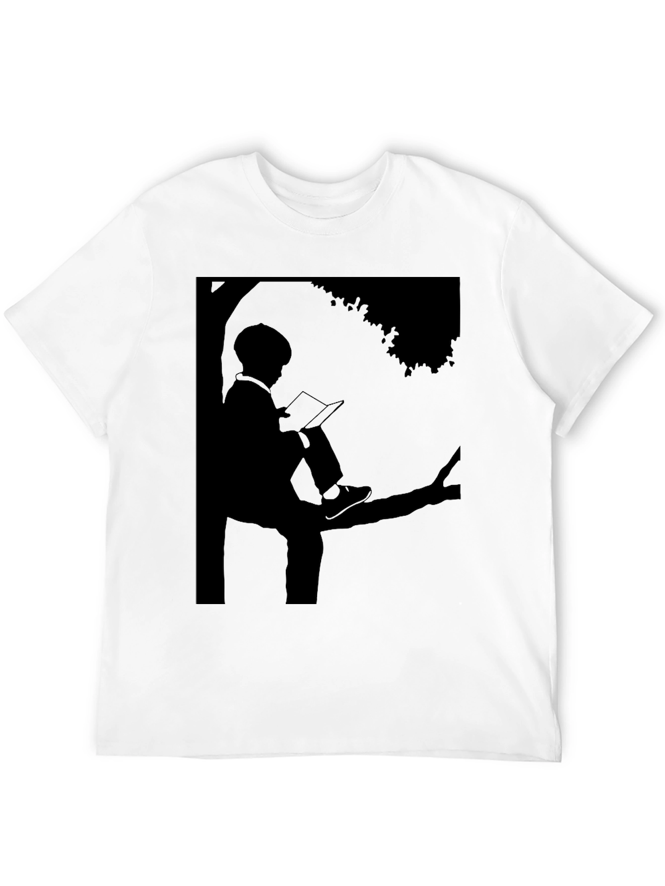 Silhouette Reader T-Shirt - Literary Style
