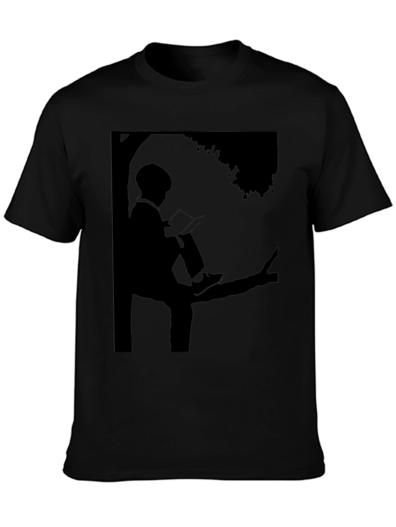 Silhouette Reader T-Shirt - Literary Style