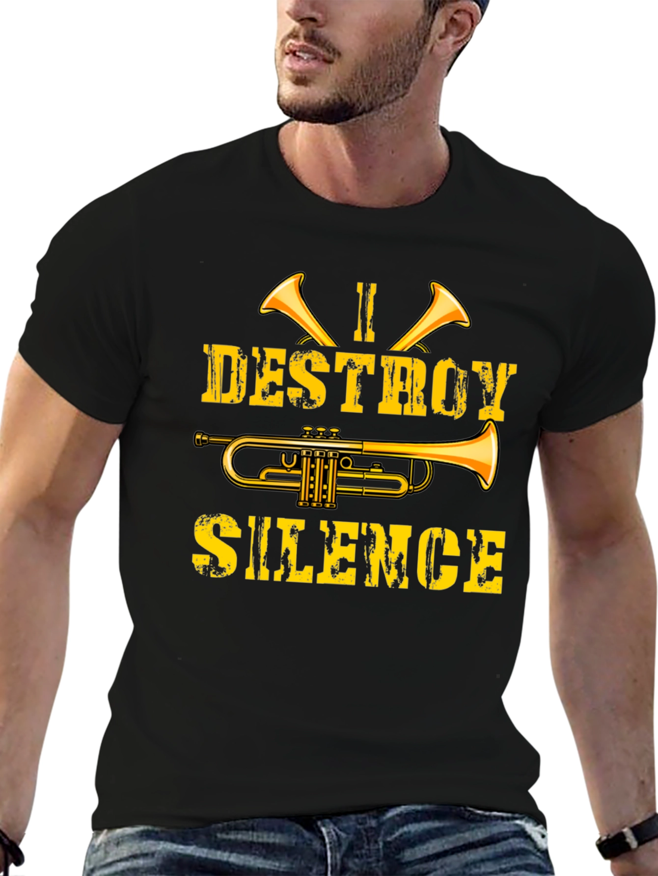 I Destroy Silence Trumpet T-Shirt
