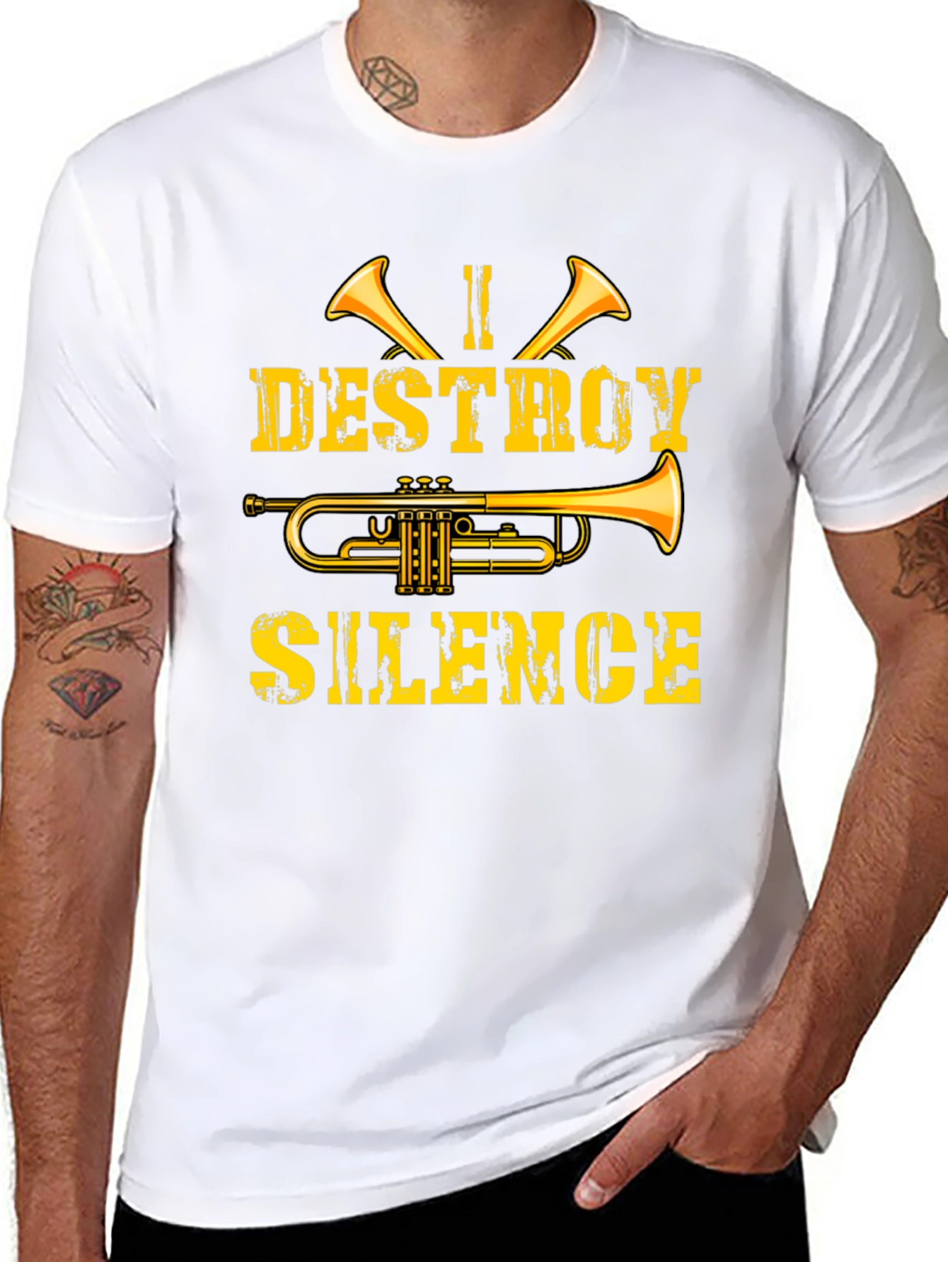 I Destroy Silence Trumpet T-Shirt