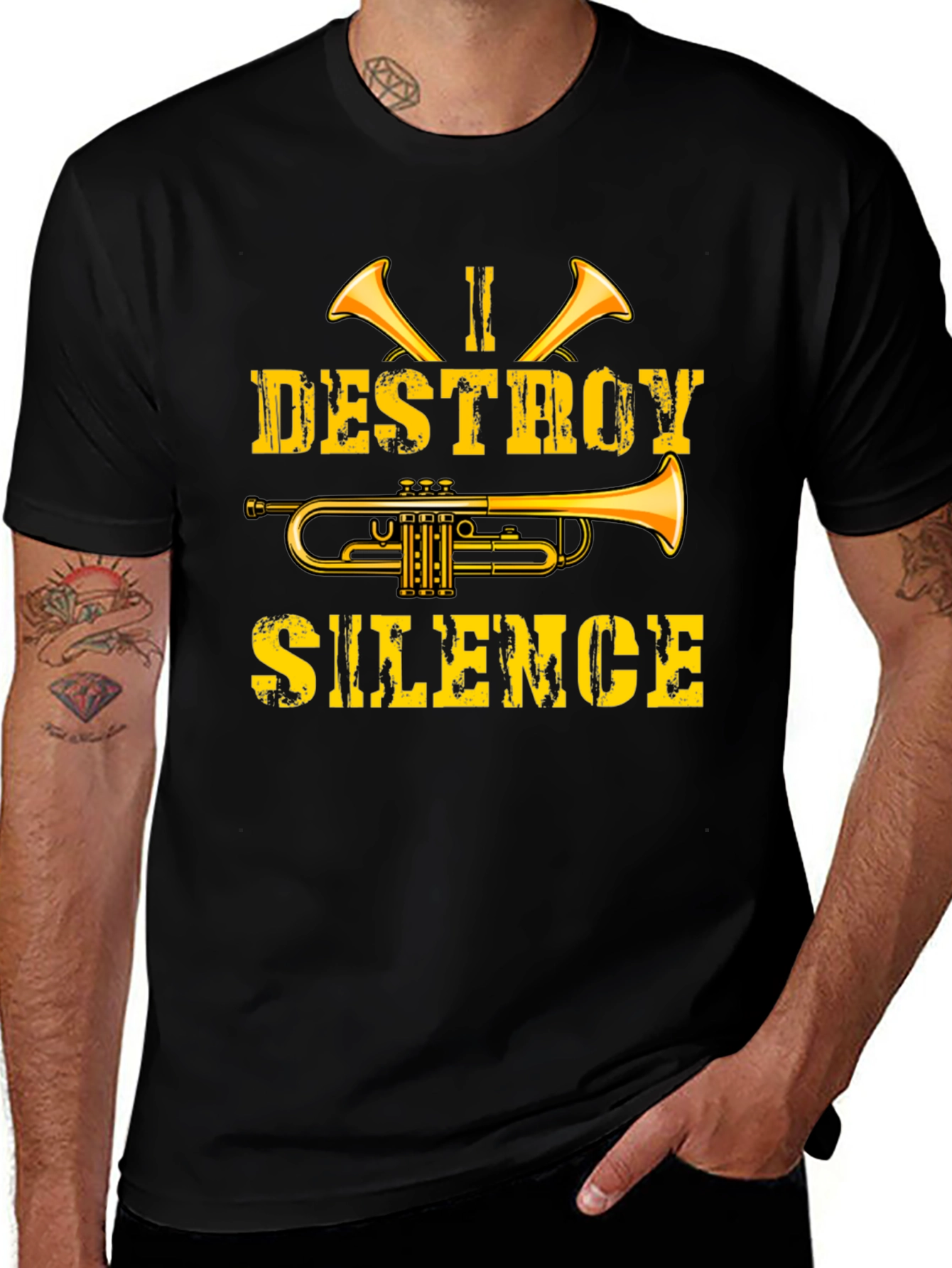 I Destroy Silence Trumpet T-Shirt