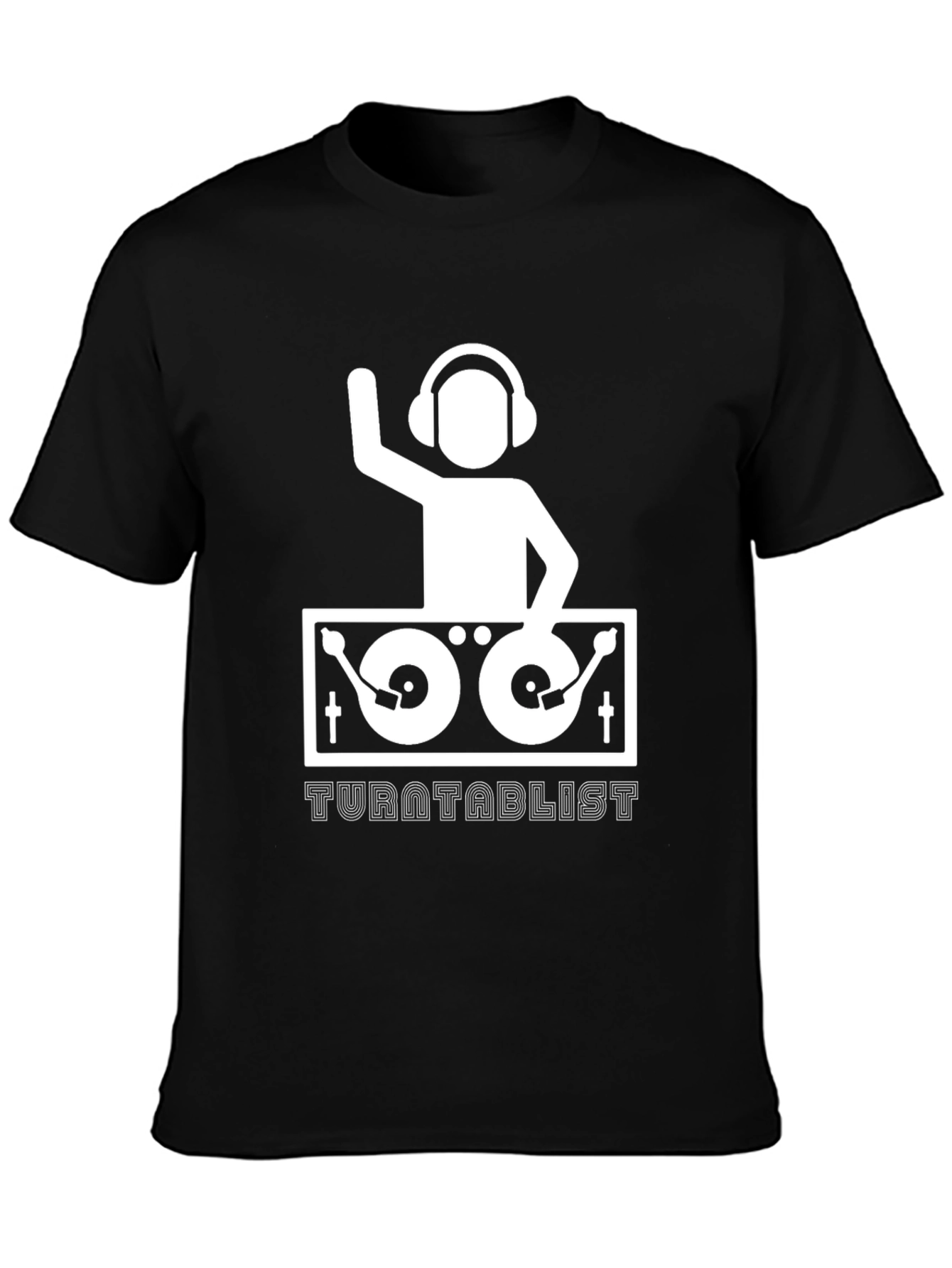 Turntablist DJ Graphic Tee - Black