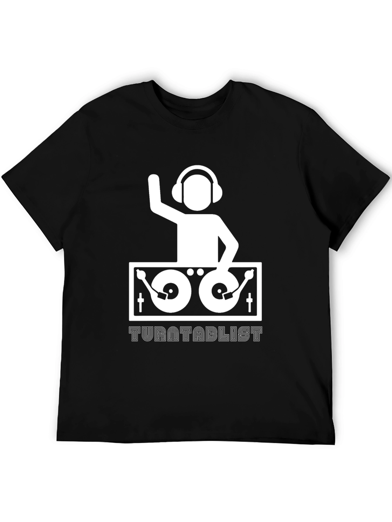 Turntablist DJ Graphic Tee - Black