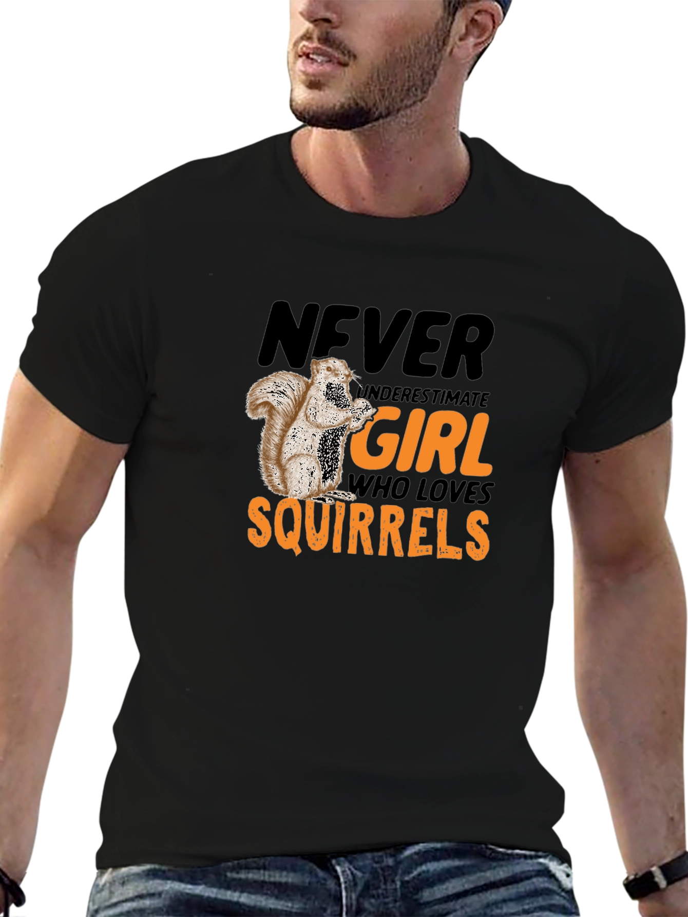 Never Underestimate Girl Who Loves Squirrels T-Shirt