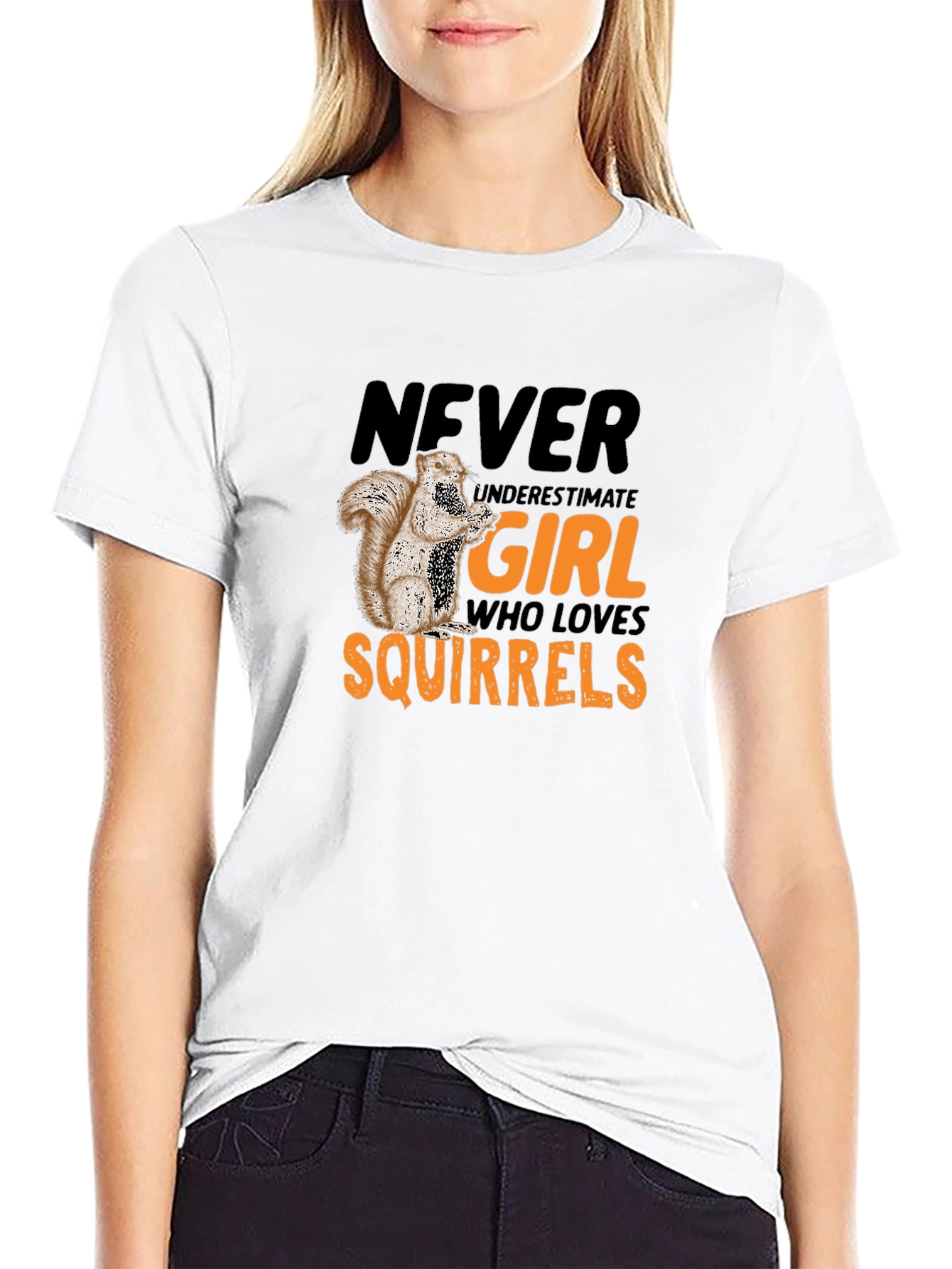 Never Underestimate Girl Who Loves Squirrels T-Shirt