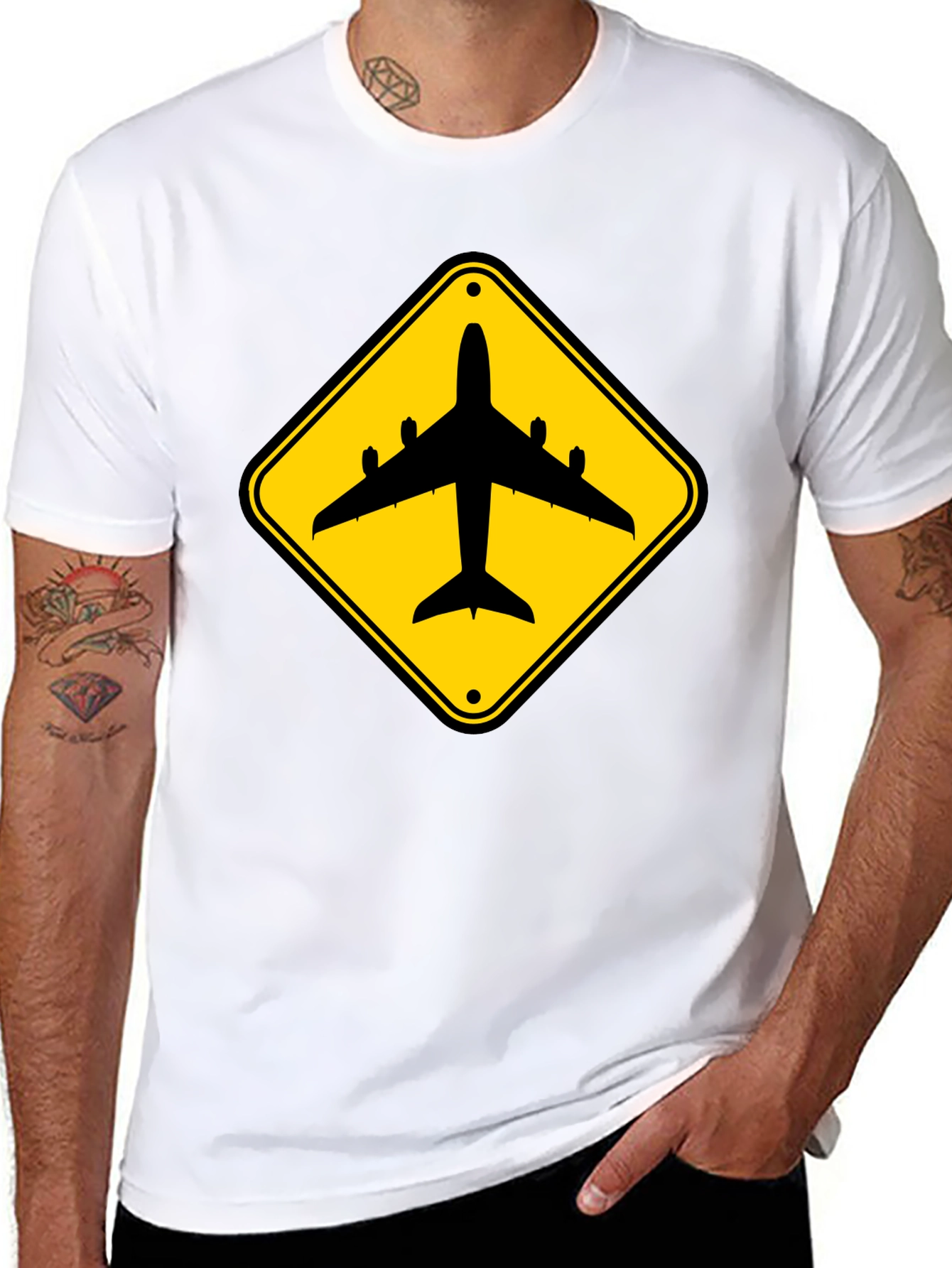 Airplane Sign T-Shirt - Aviation Enthusiast Tee