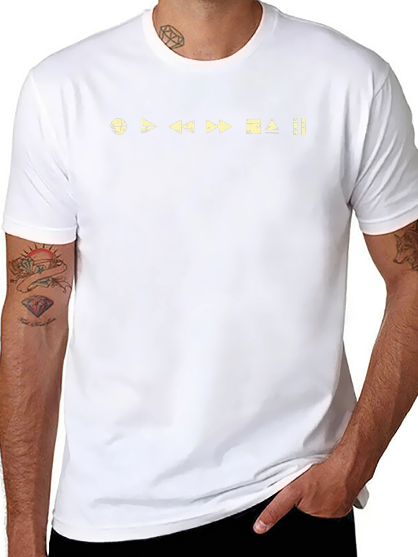 Play Back Controls Graphic Tee - Black