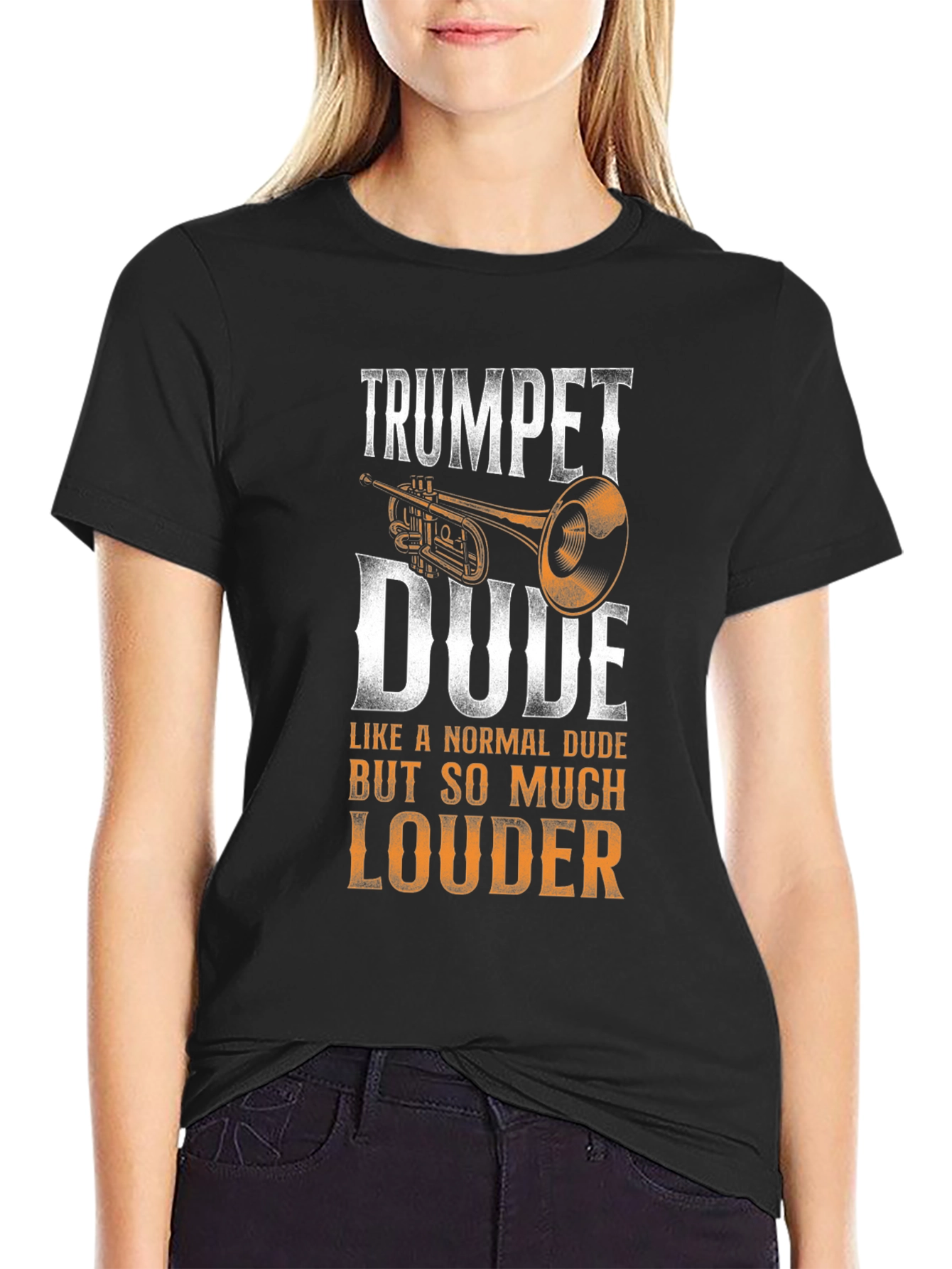 Trumpet Dude Graphic T-Shirt - Musician Humor Tee