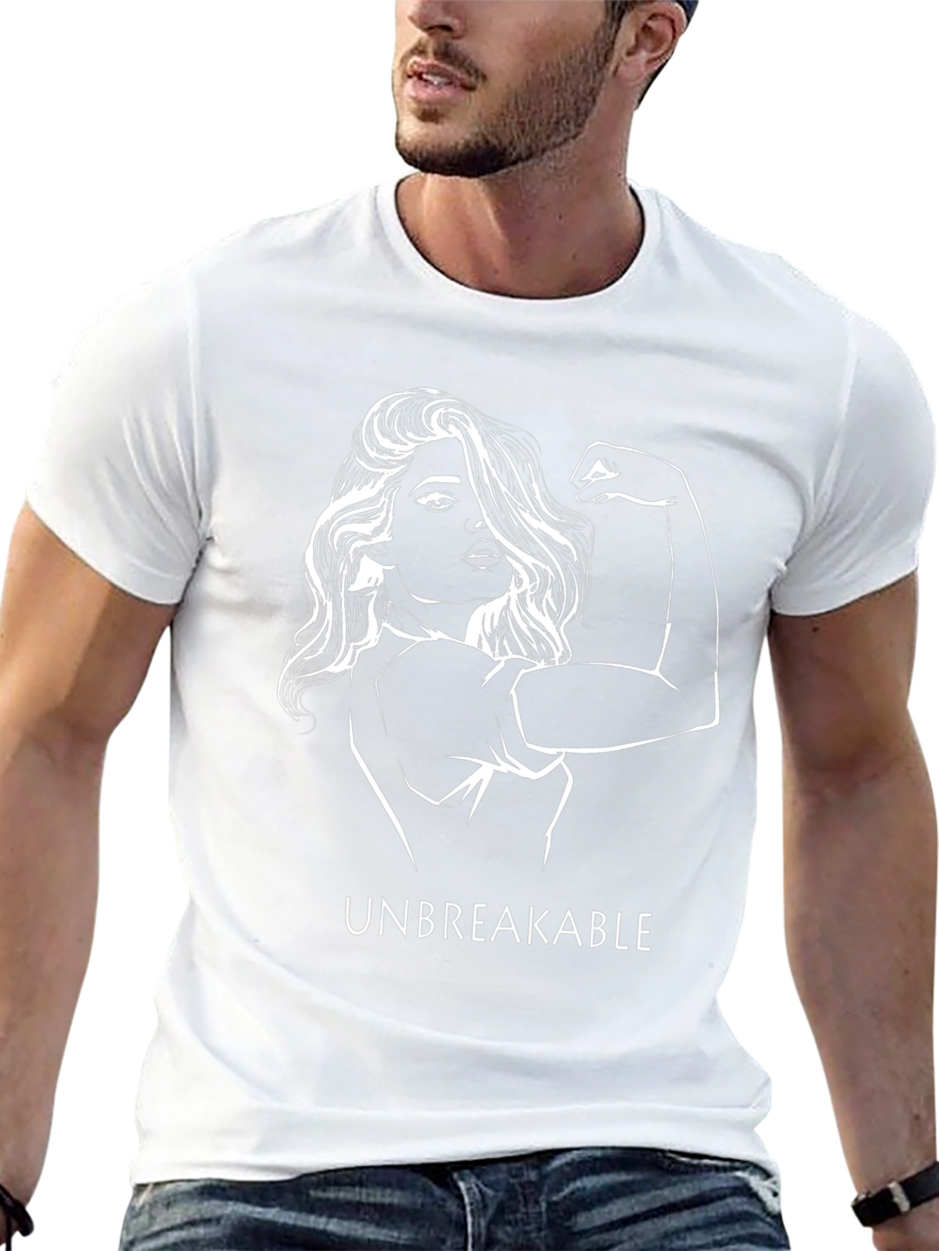 Unbreakable Woman Graphic Tee - Black