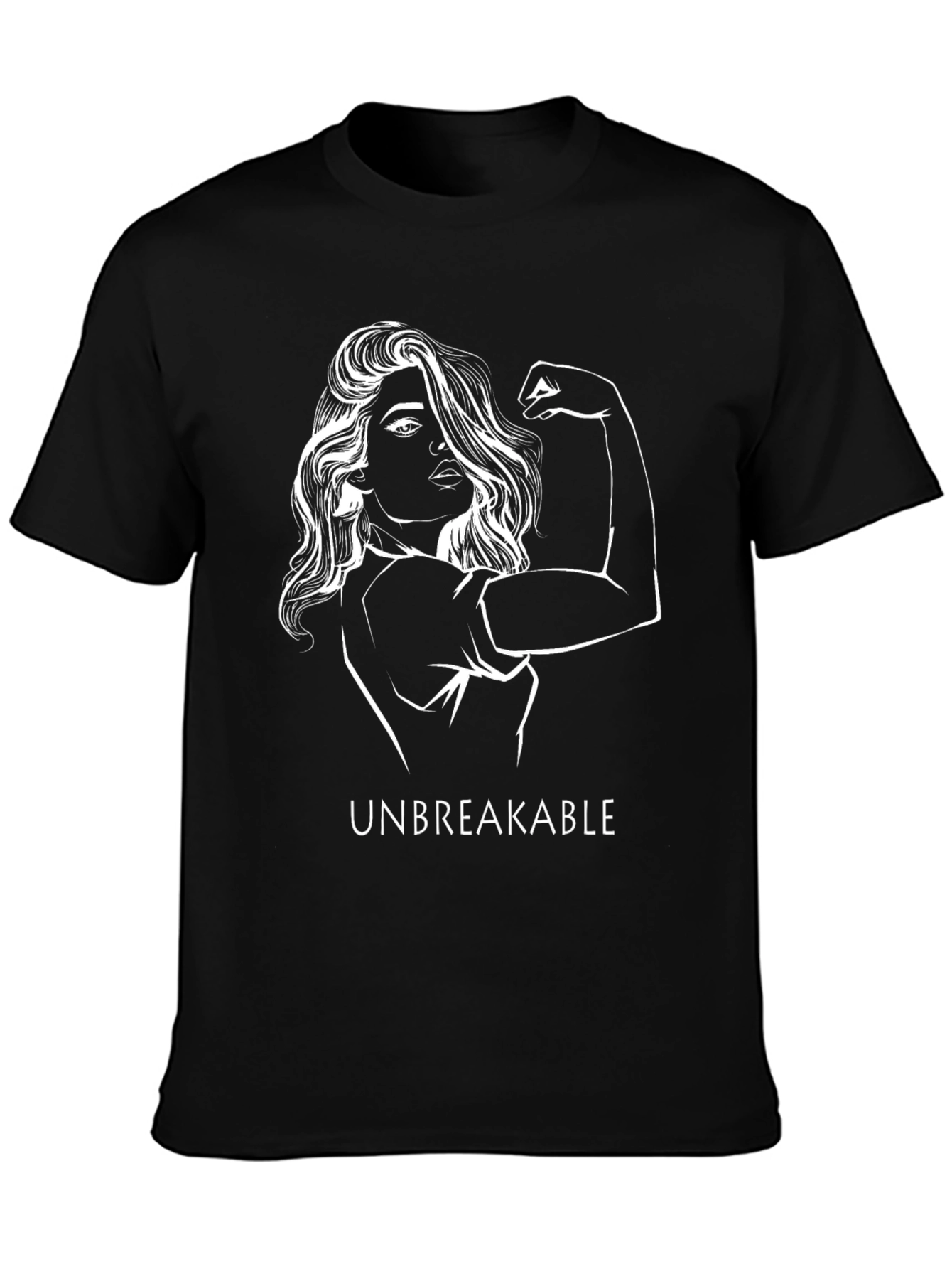Unbreakable Woman Graphic Tee - Black