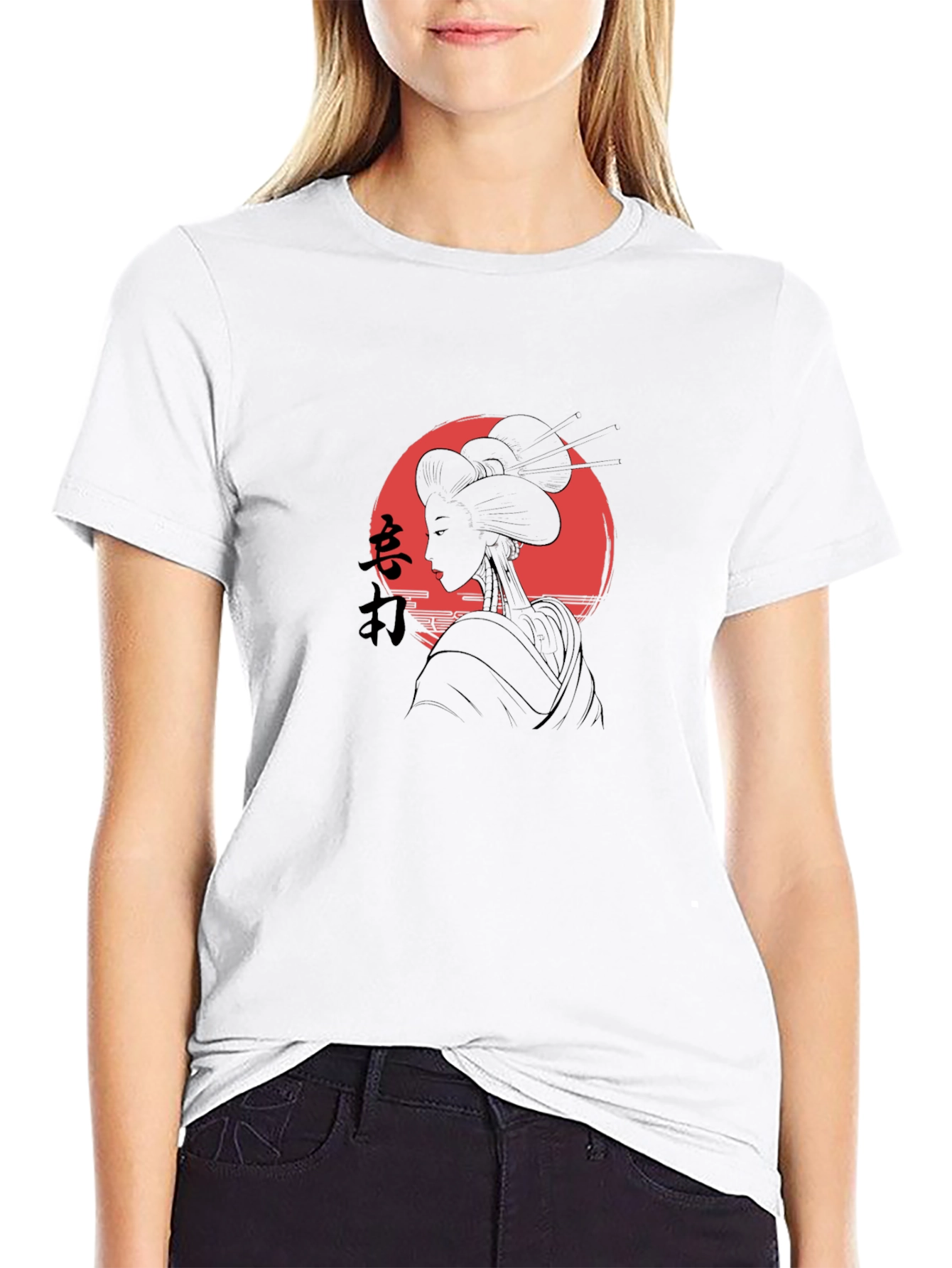 Geisha Graphic Black T-Shirt