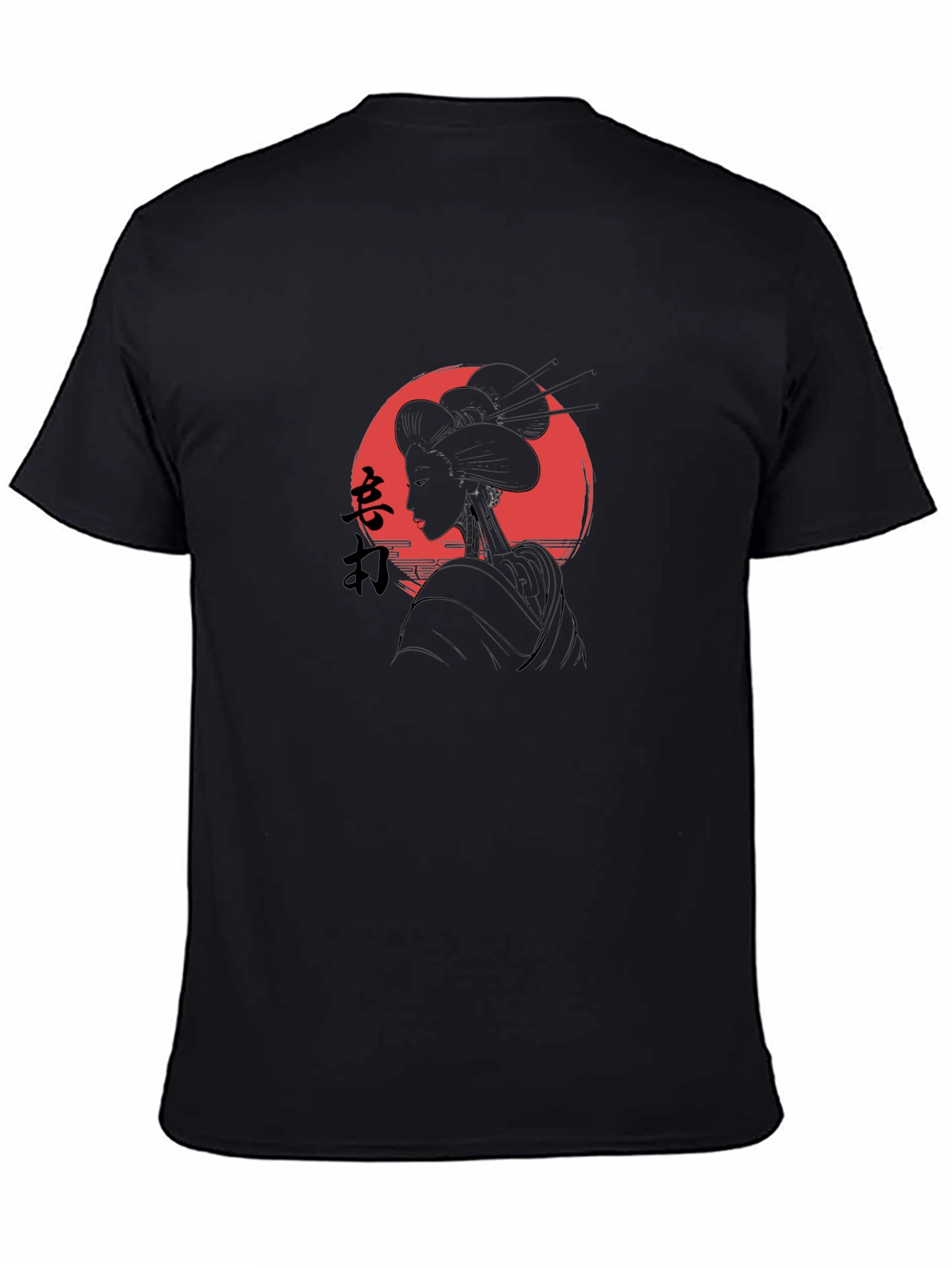 Geisha Graphic Black T-Shirt
