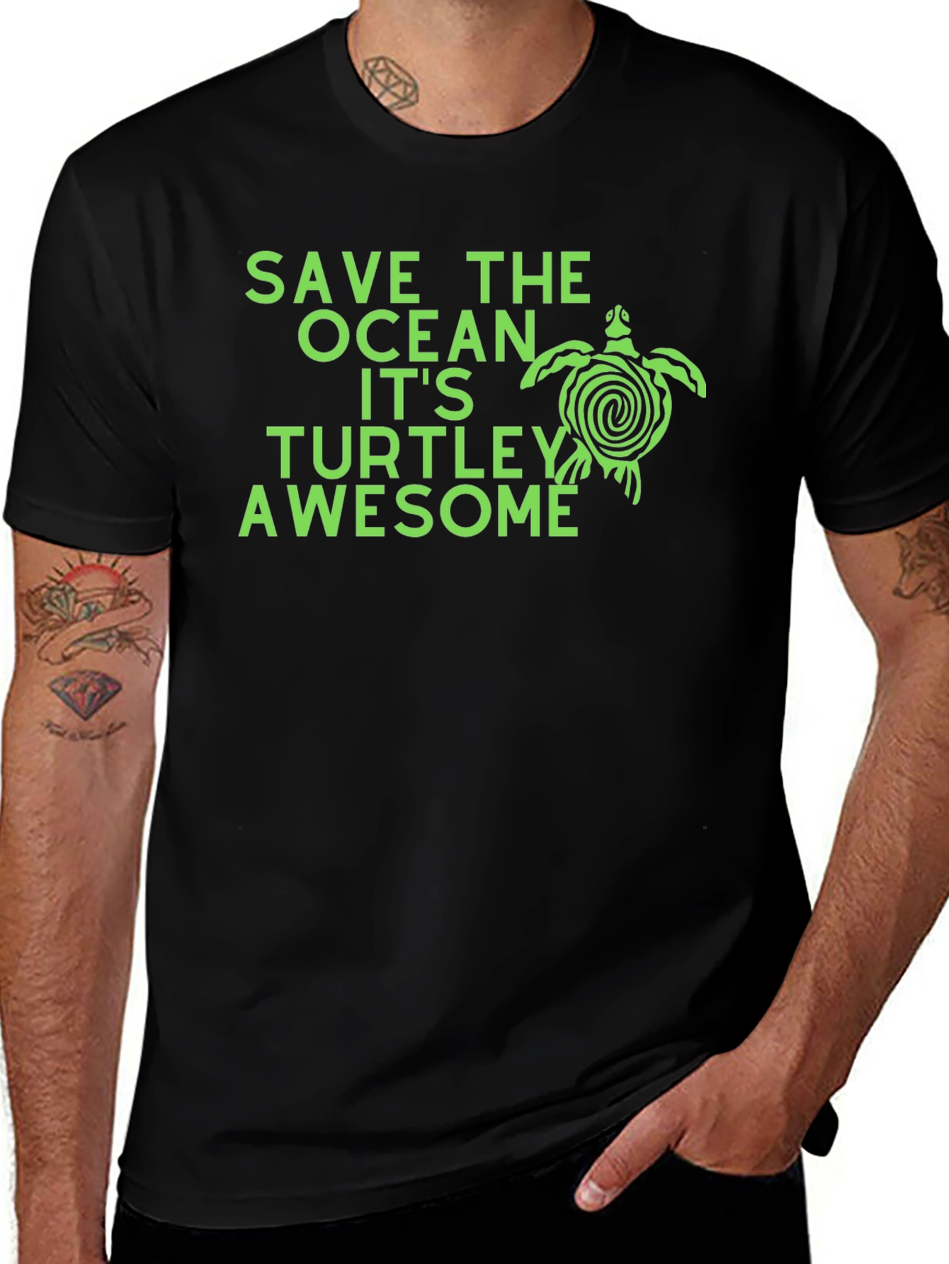 Save the Ocean Turtle Graphic Tee - Awesome!