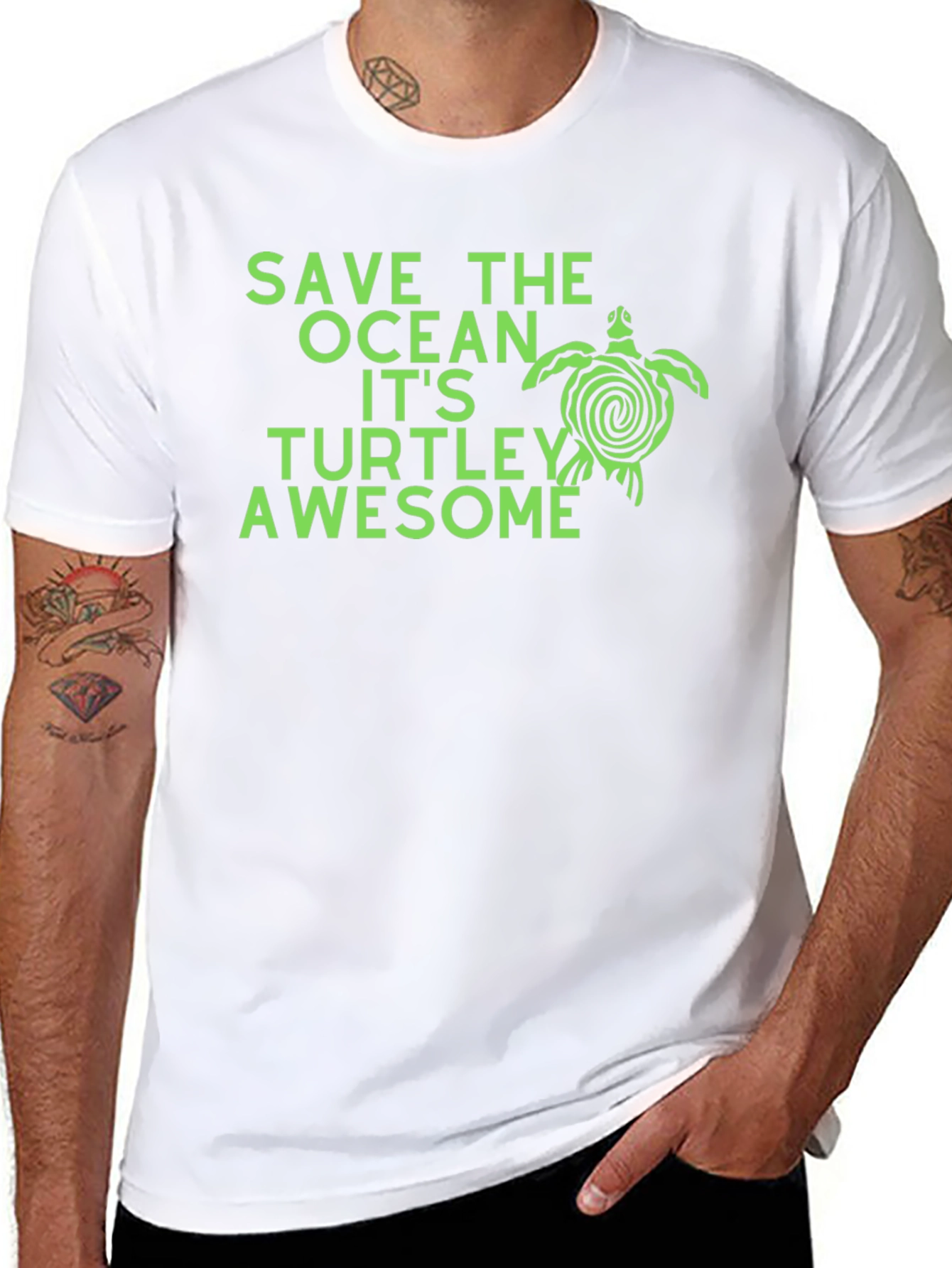 Save the Ocean Turtle Graphic Tee - Awesome!
