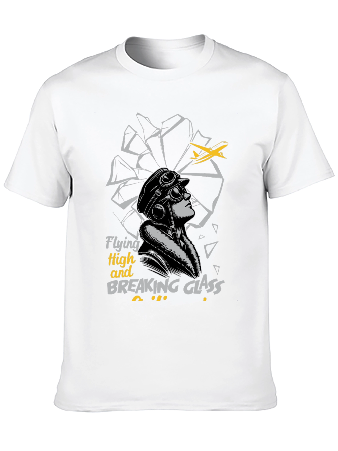 Flying High Pilot Graphic Tee - Black