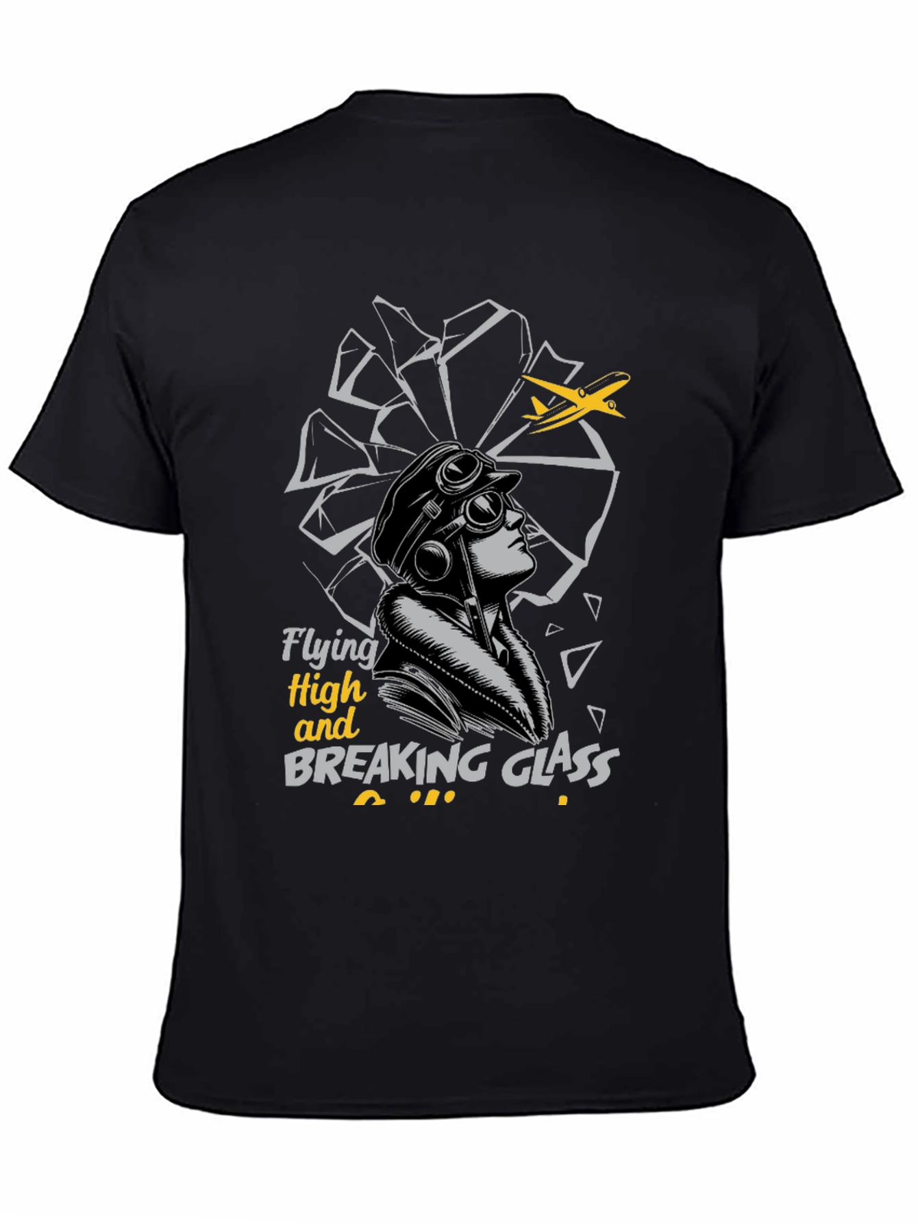 Flying High Pilot Graphic Tee - Black