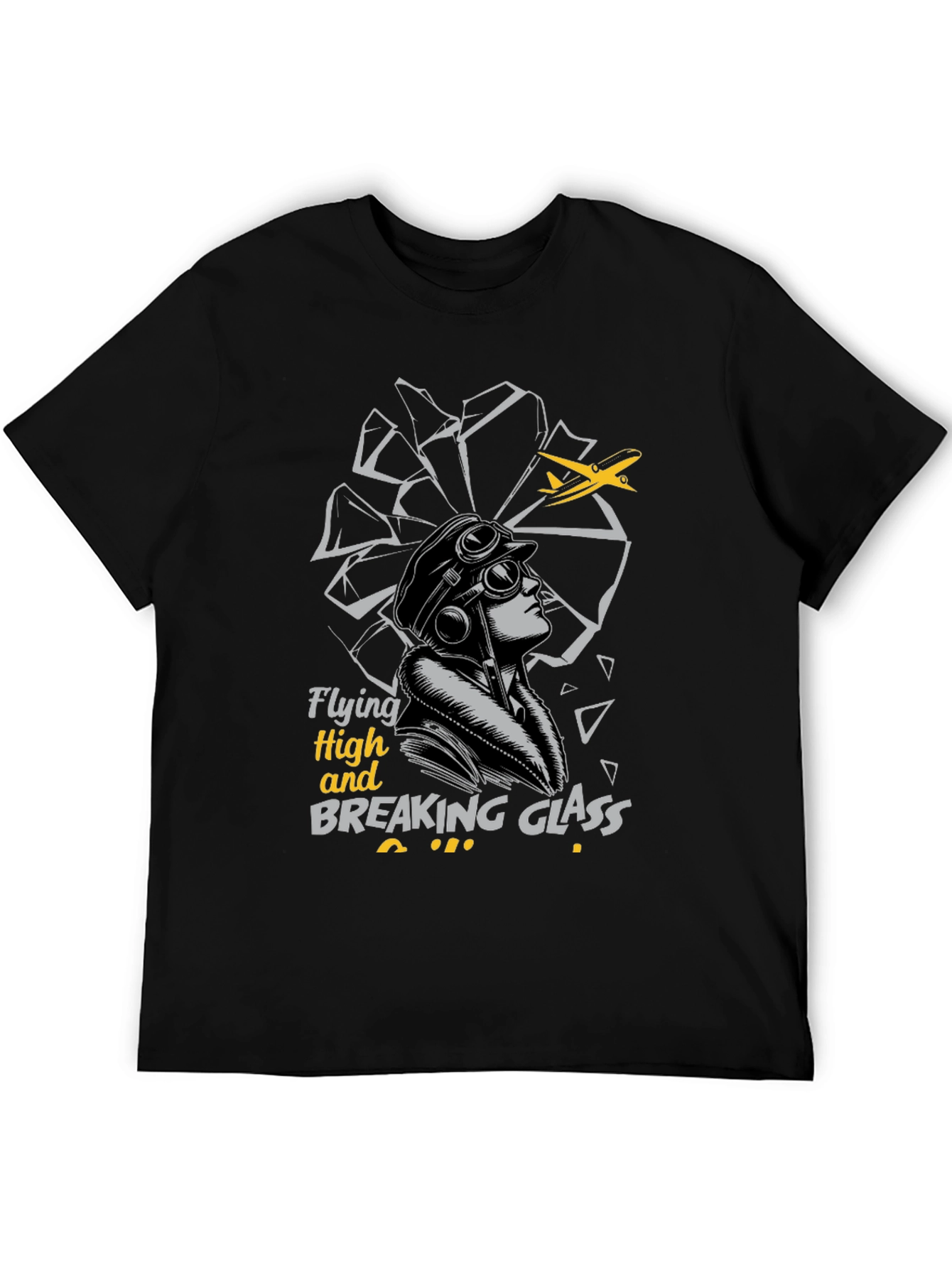 Flying High Pilot Graphic Tee - Black