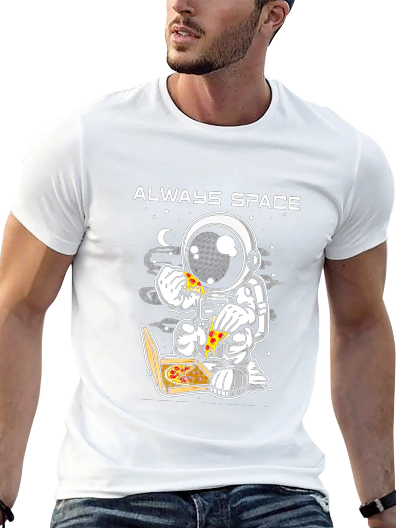 Always Space Astronaut Pizza T-Shirt