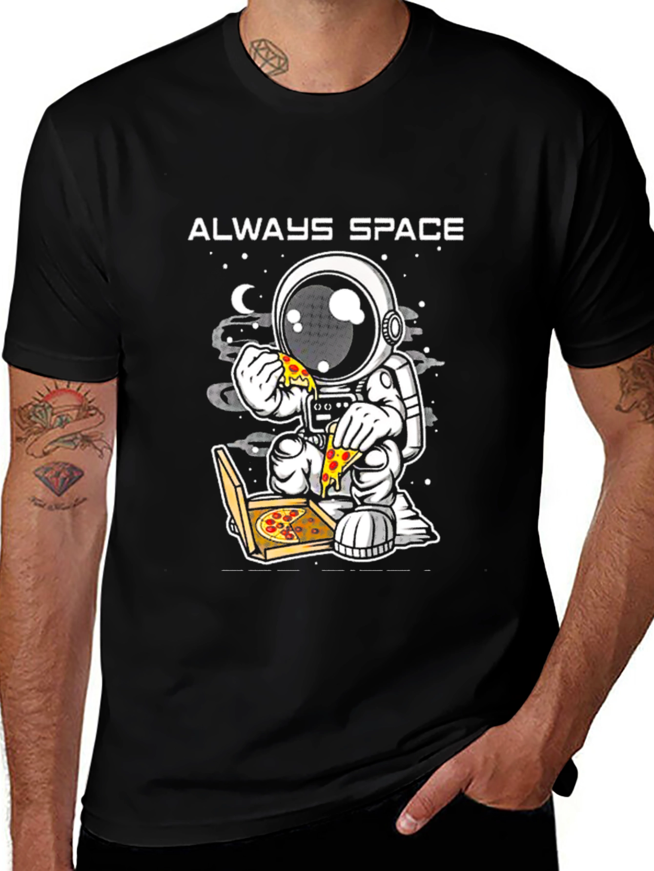 Always Space Astronaut Pizza T-Shirt