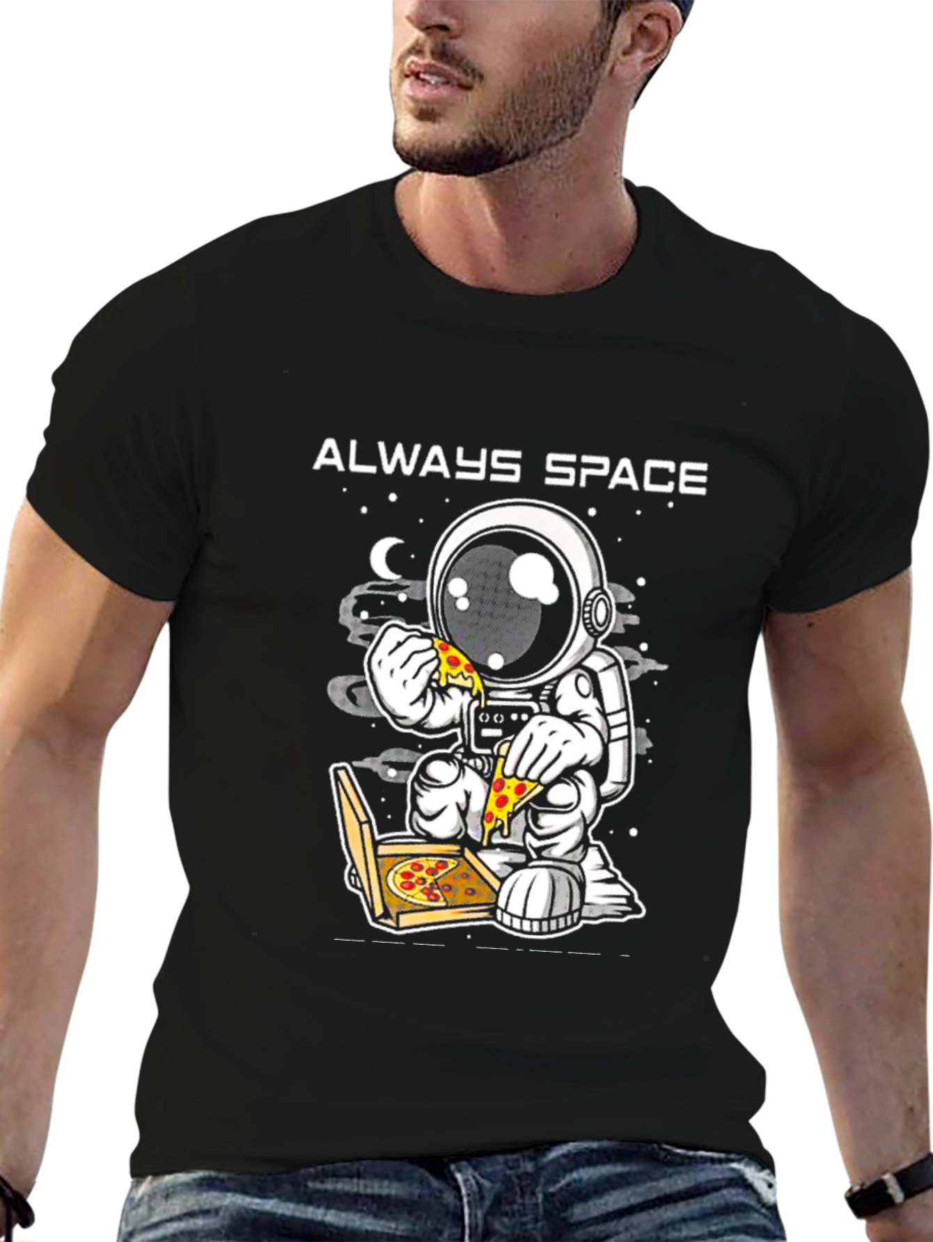 Always Space Astronaut Pizza T-Shirt