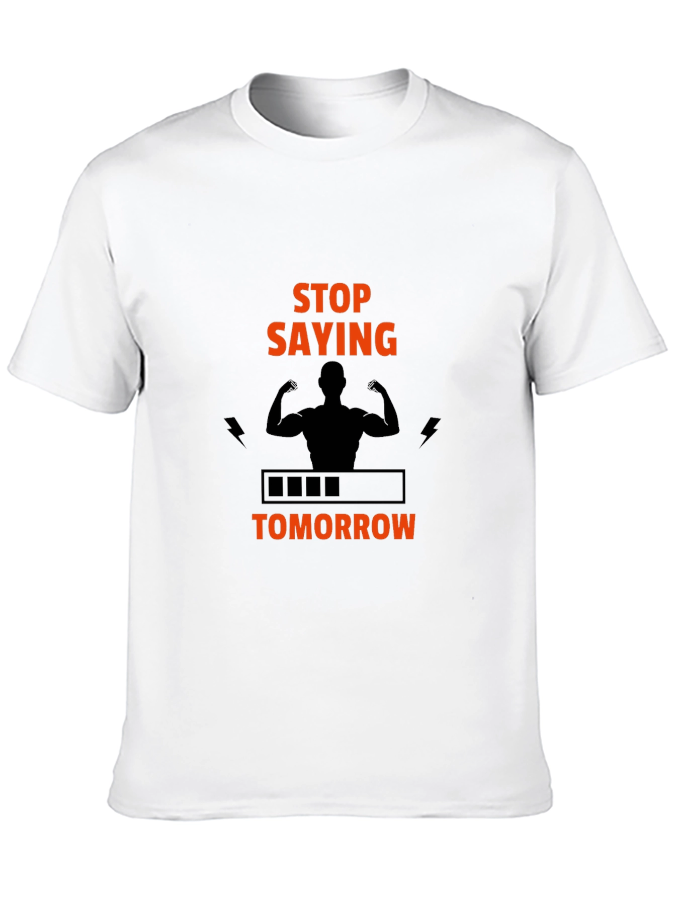 Stop Saying Tomorrow Graphic T-Shirt - Black