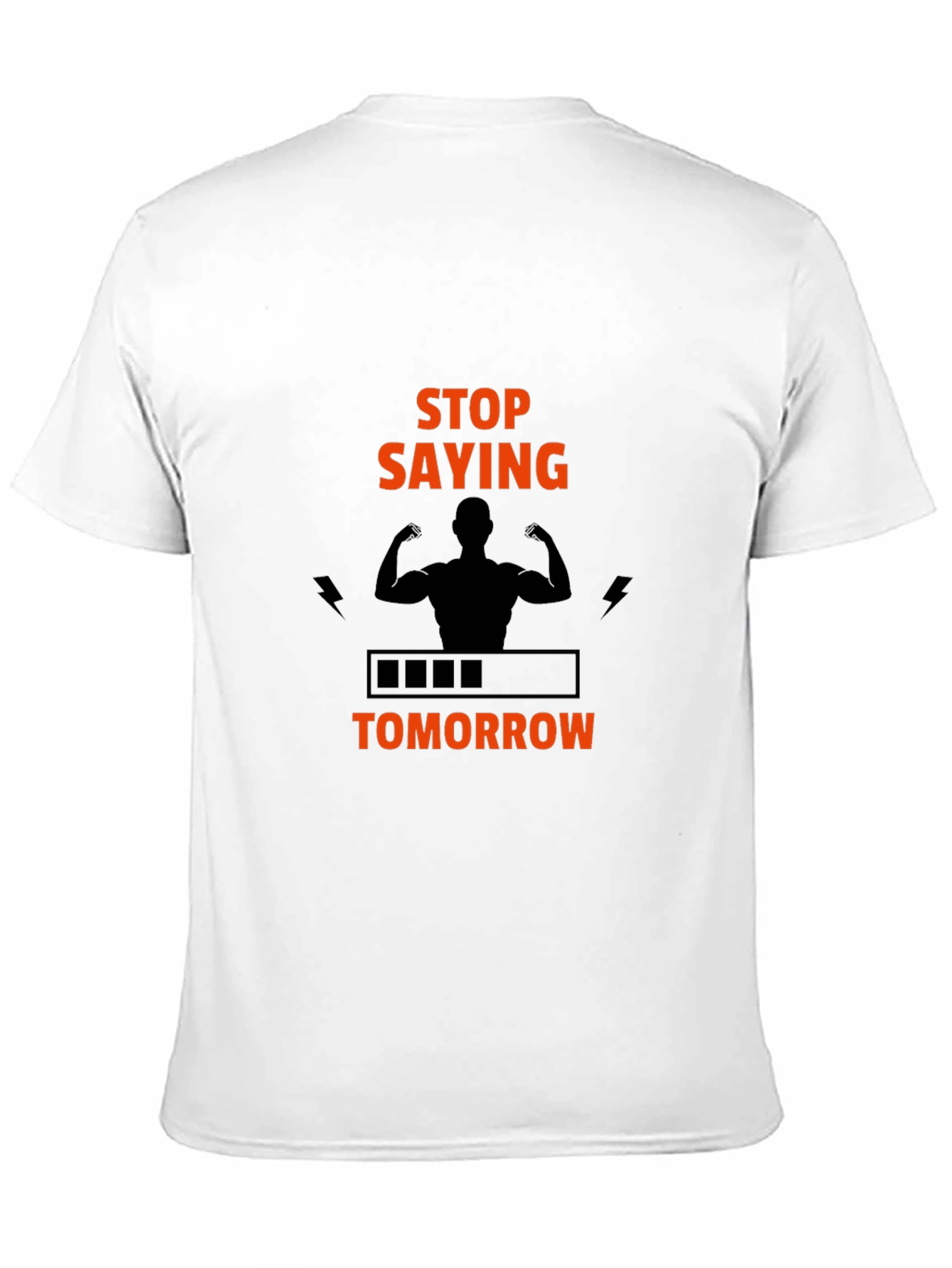 Stop Saying Tomorrow Graphic T-Shirt - Black