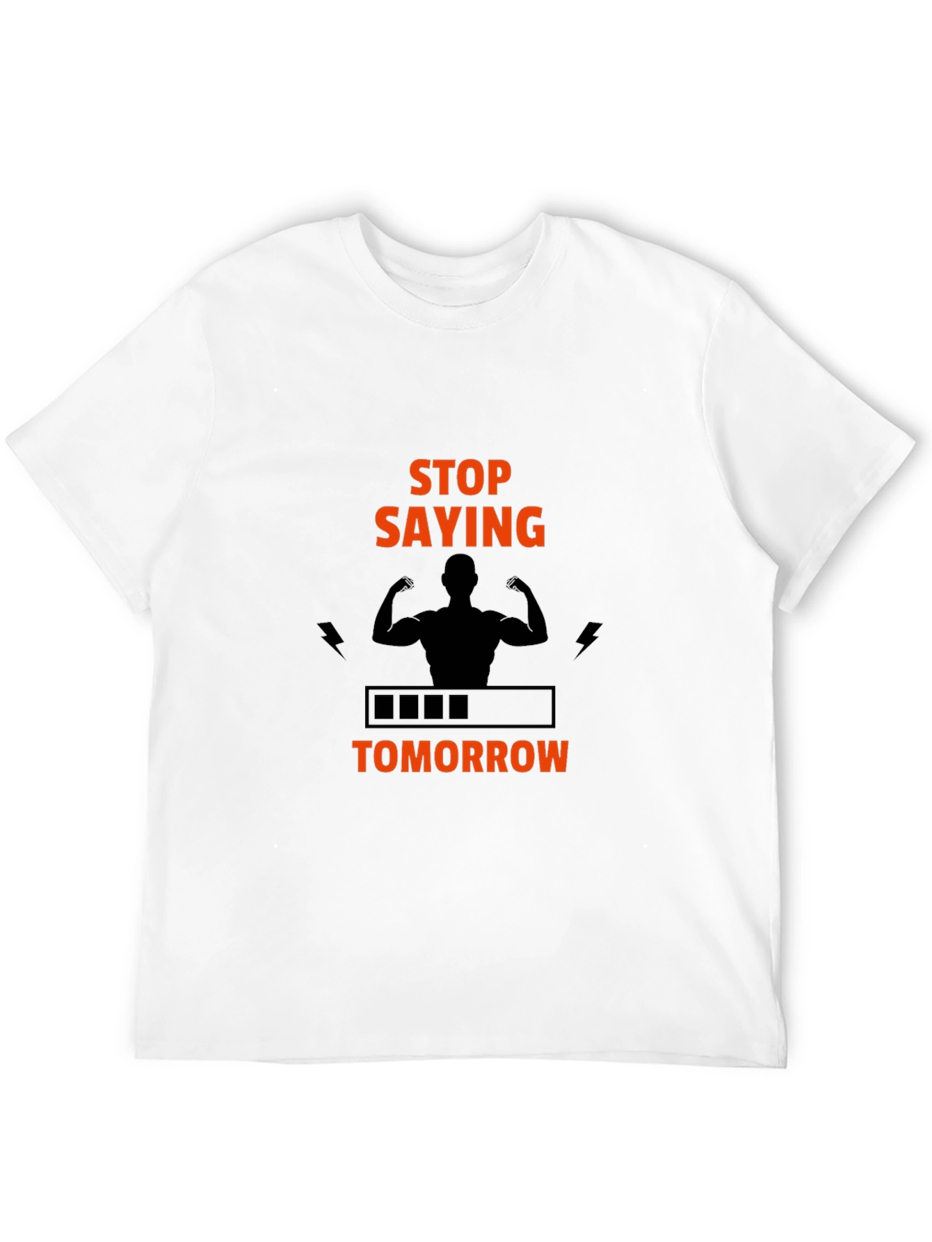 Stop Saying Tomorrow Graphic T-Shirt - Black