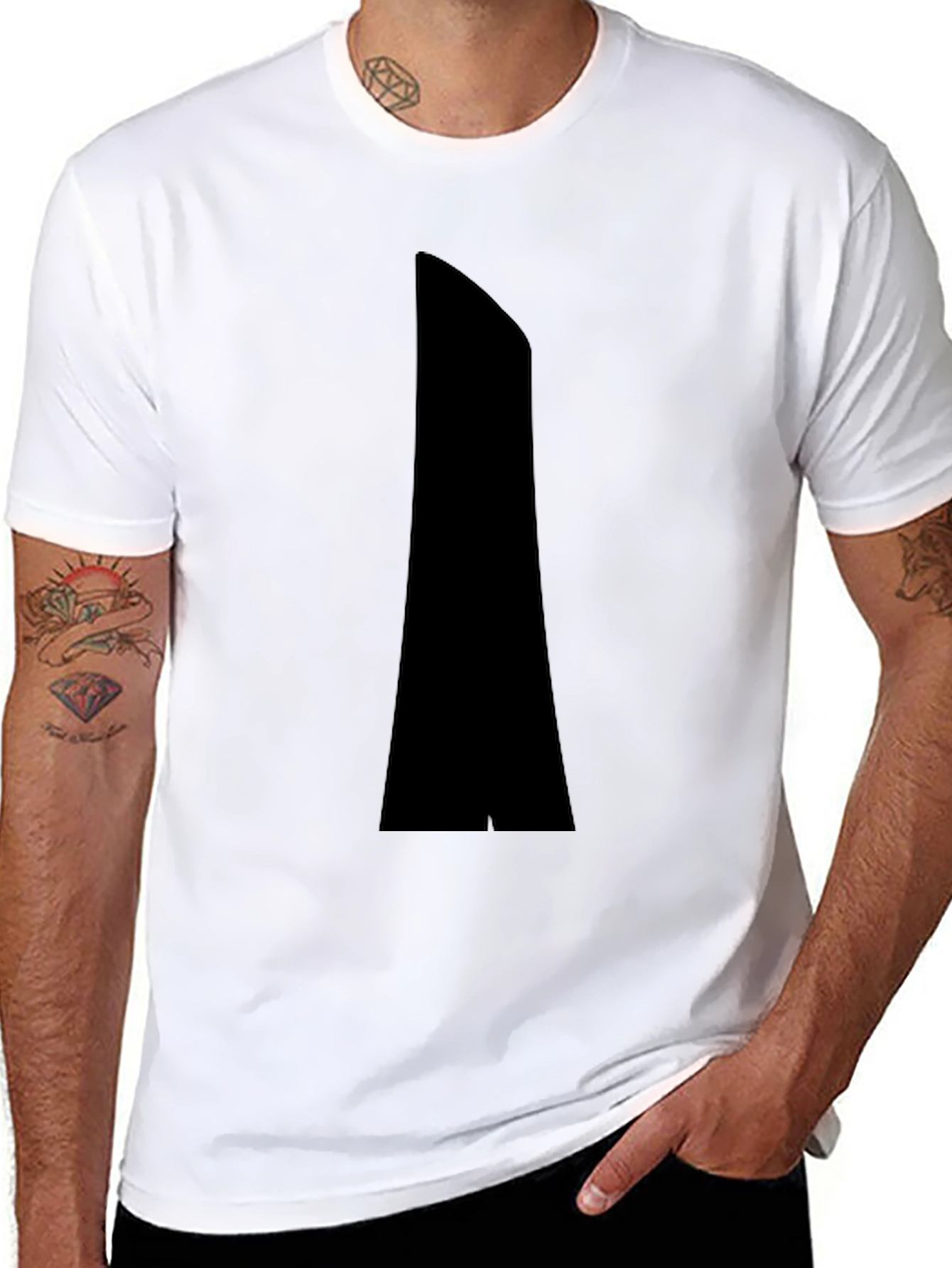 Modern Black Graphic Tee - Stylish Comfort