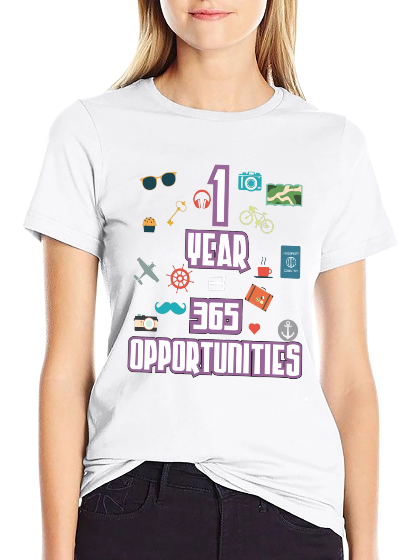 1 Year 365 Opportunities Graphic T-Shirt