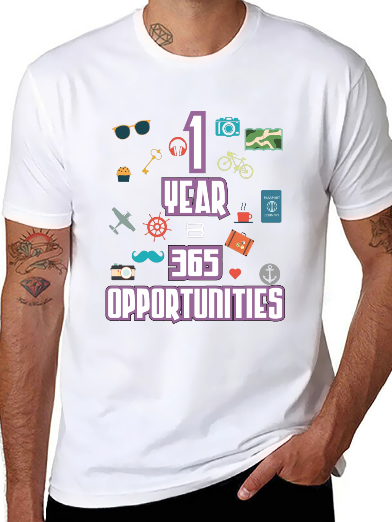 1 Year 365 Opportunities Graphic T-Shirt