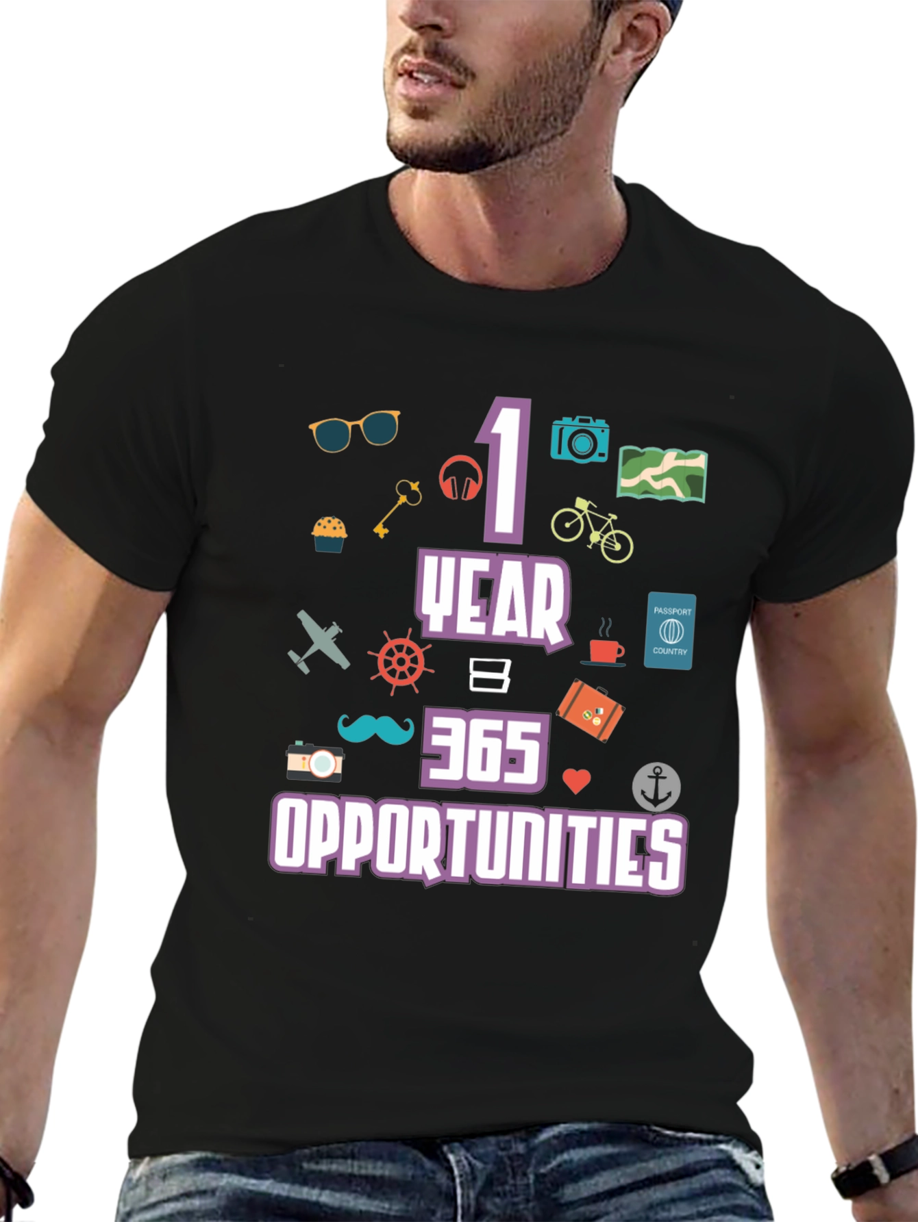 1 Year 365 Opportunities Graphic T-Shirt