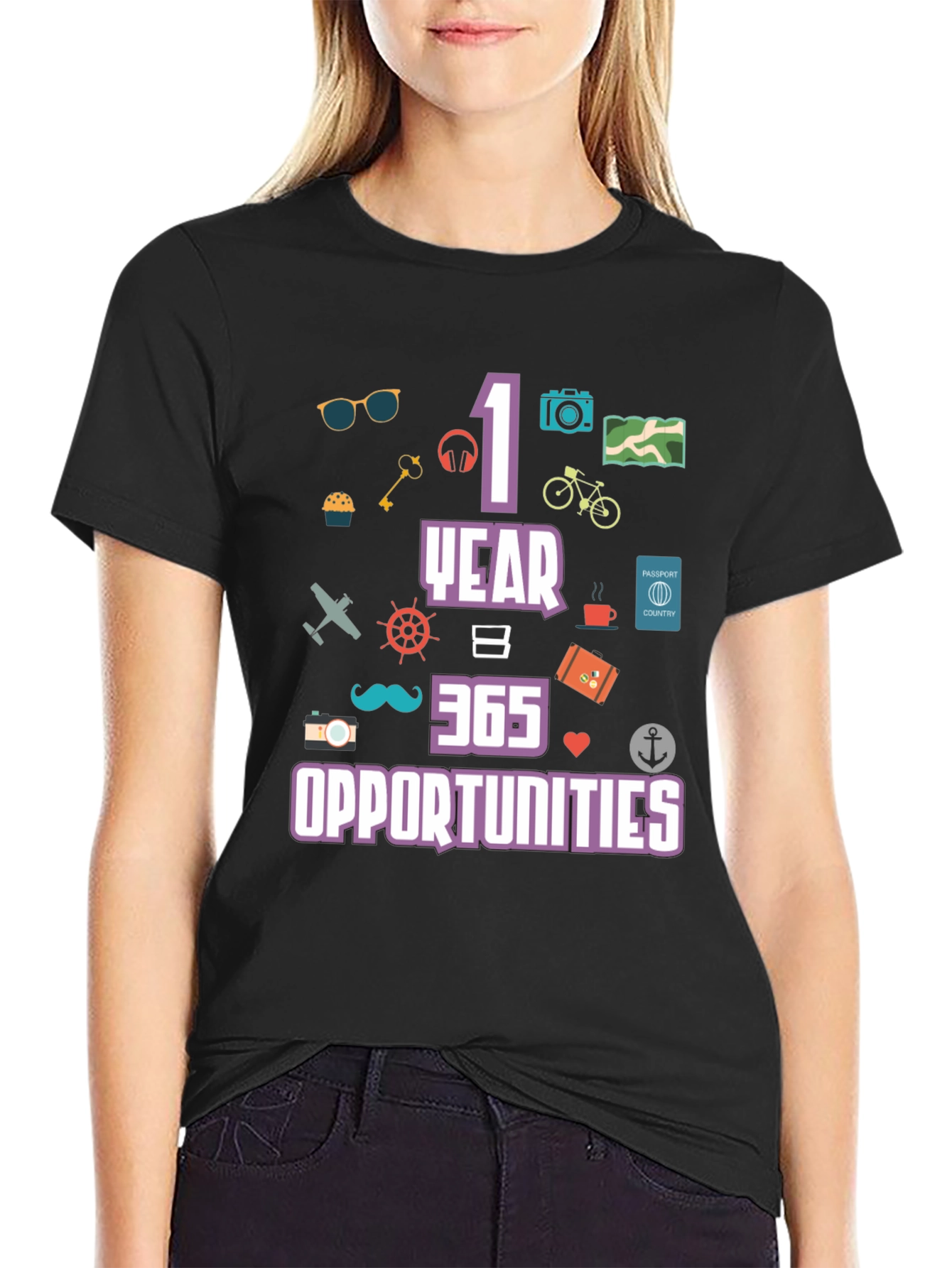 1 Year 365 Opportunities Graphic T-Shirt