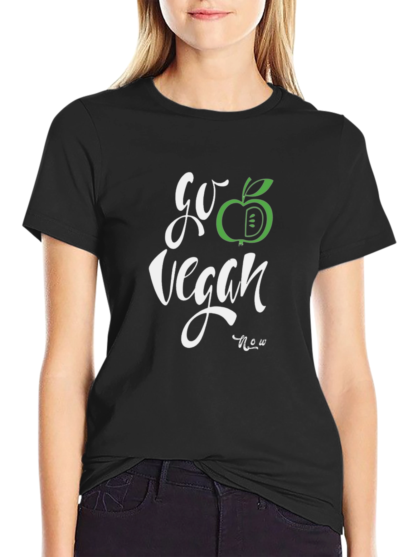Go Vegan Now Black T-Shirt - Stylish & Ethical