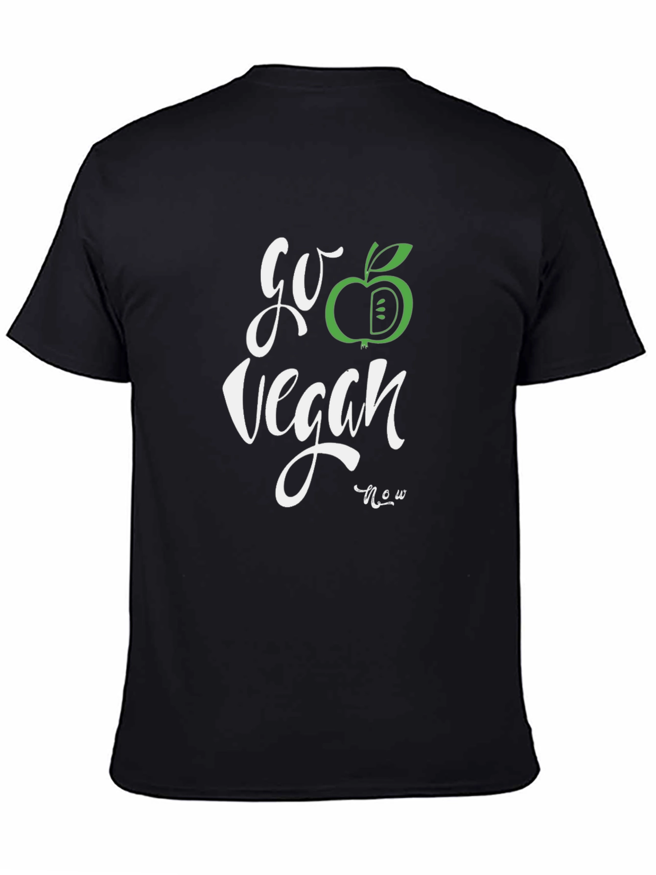 Go Vegan Now Black T-Shirt - Stylish & Ethical