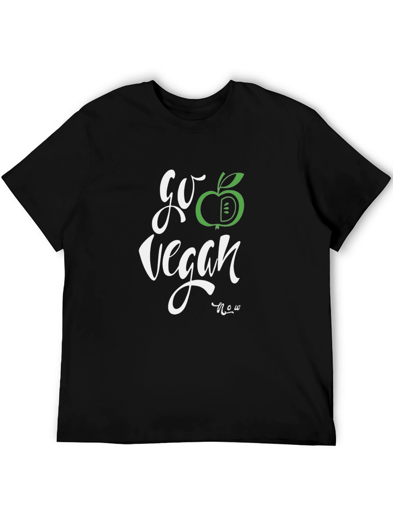 Go Vegan Now Black T-Shirt - Stylish & Ethical