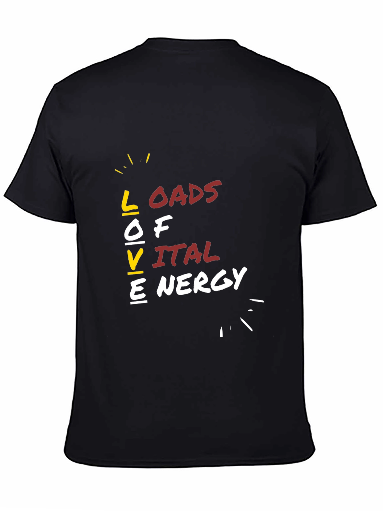 Loads of Vital Energy Graphic Tee - Black
